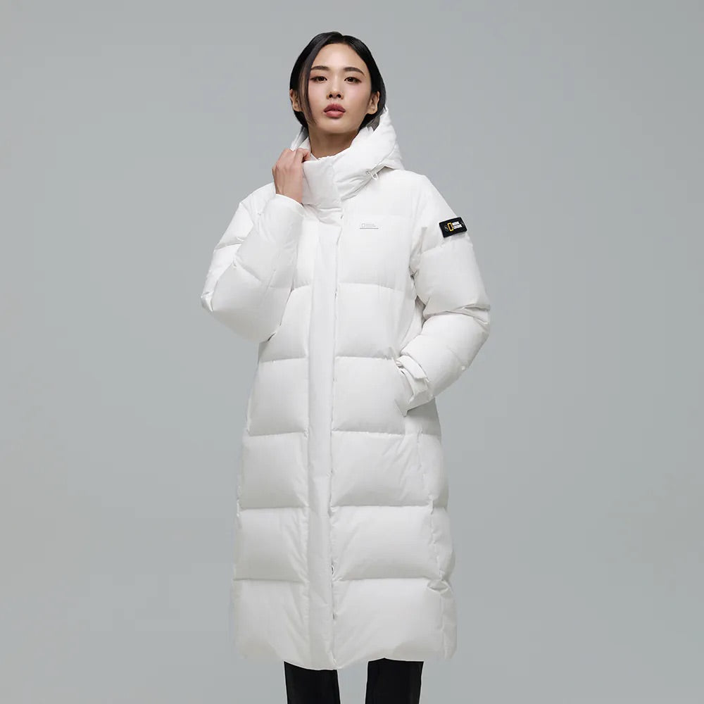 WOMEN'S CAYMAN PRO GOOSE DOWN JACKET (LONG) IVORY