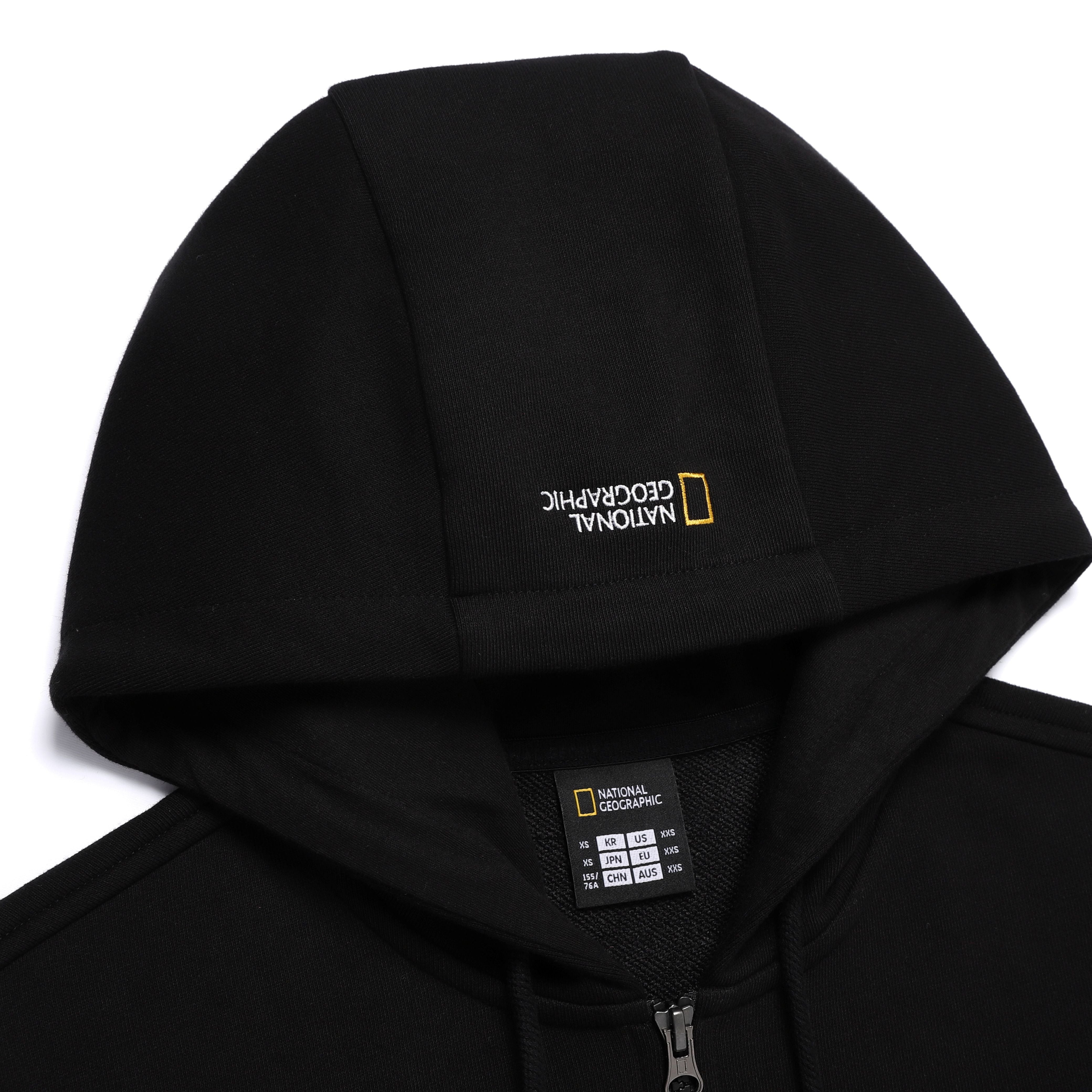 WOMEN ANIMAL WAPPEN TRAINING HOODIED ZIP-UP BLACK