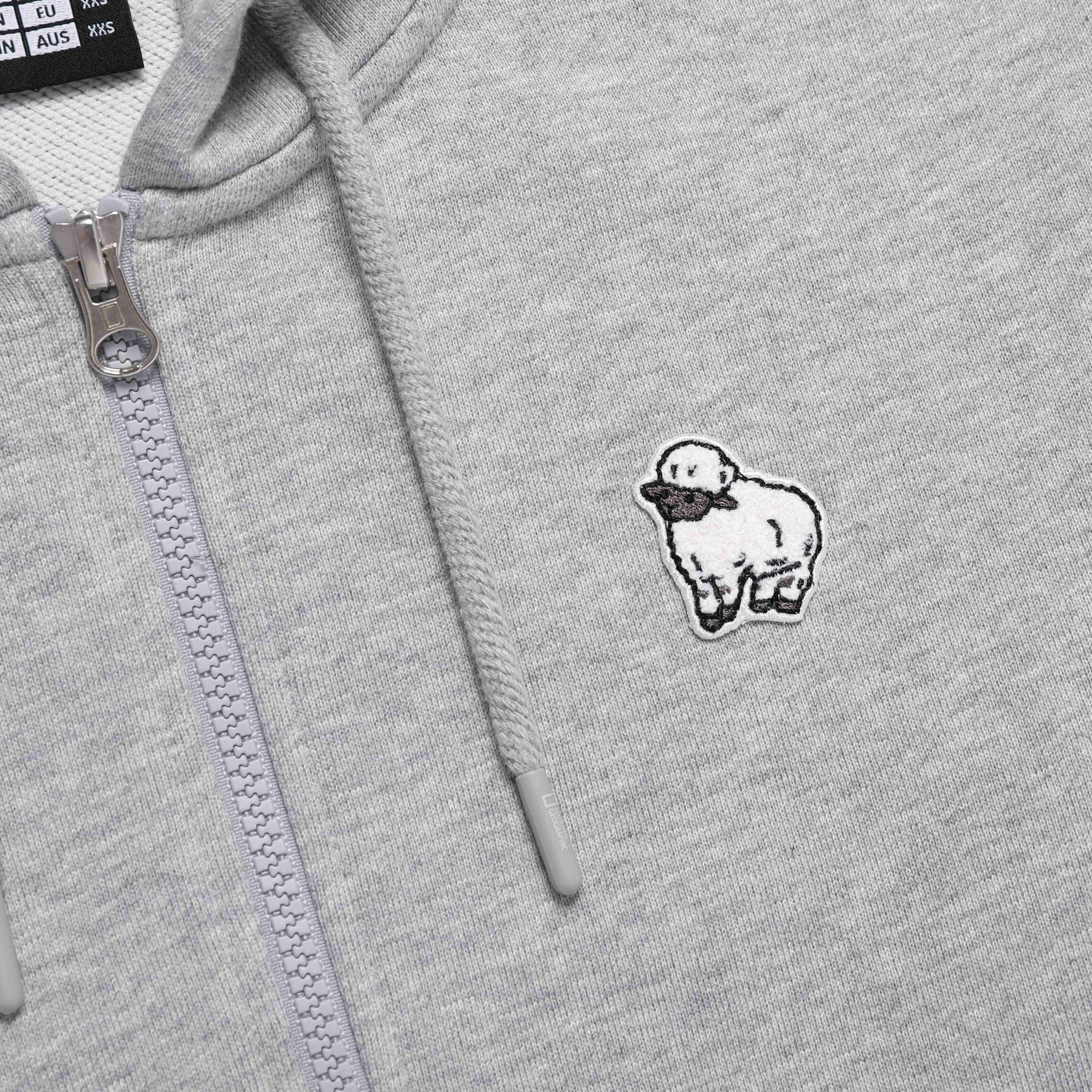 WOMEN ANIMAL WAPPEN TRAINING HOODIED ZIP-UP M/GREY