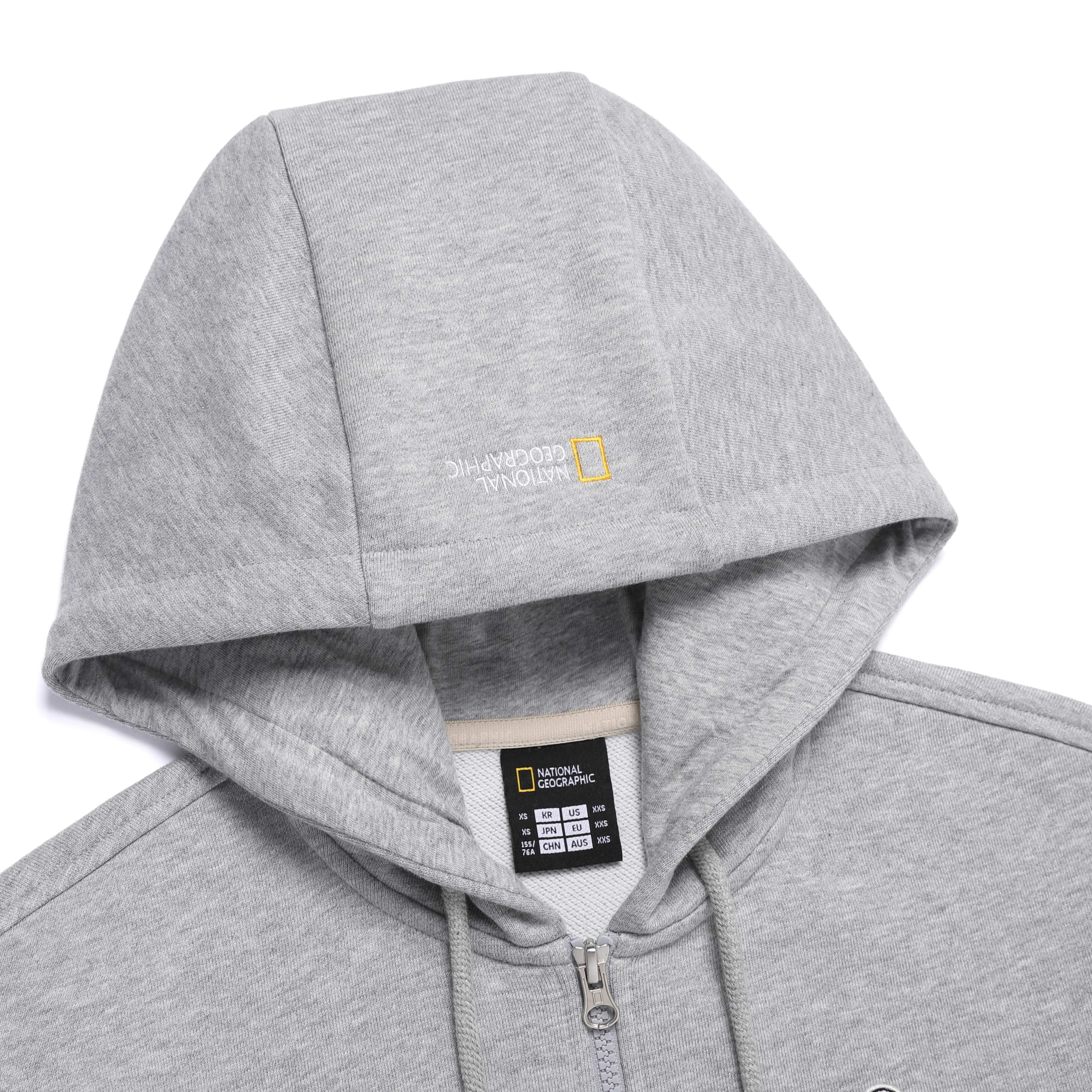 WOMEN ANIMAL WAPPEN TRAINING HOODIED ZIP-UP M/GREY