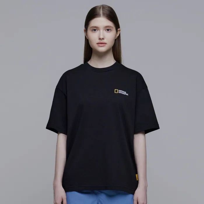 UNISEX SEMI-OVER FIT SUPIMA H/TEE CARBON BLACK