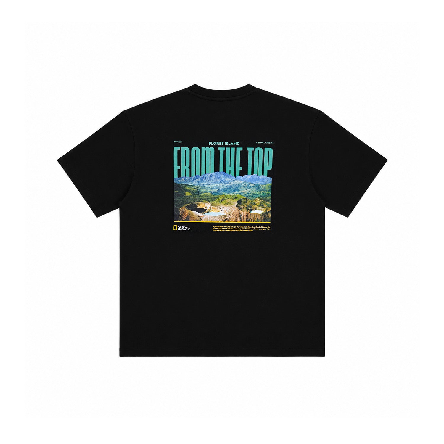 INDONESIA ISLAND SHORT SLEEVE T-SHIRT (SEMI OVER FIT) BLACK