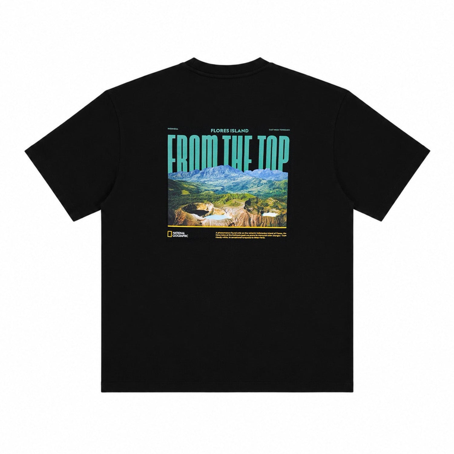 INDONESIA ISLAND SHORT SLEEVE T-SHIRT (SEMI OVER FIT) BLACK
