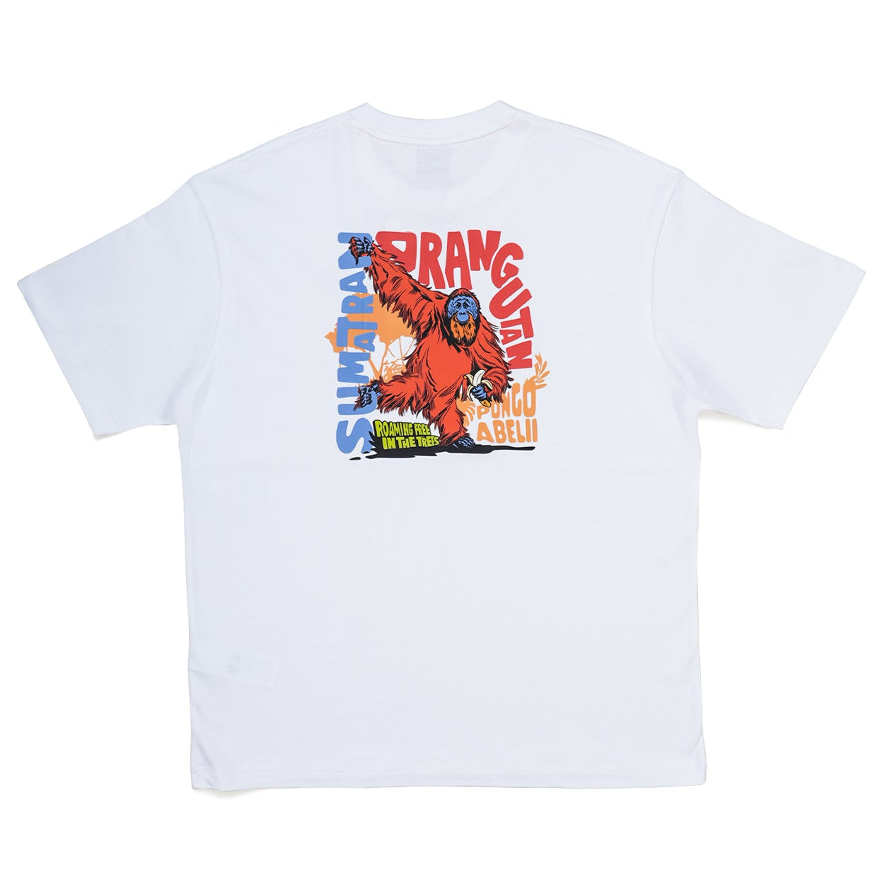 INDONESIA ORANGUTAN SHORT SLEEVE T-SHIRT (SEMI OVER FIT) WHITE