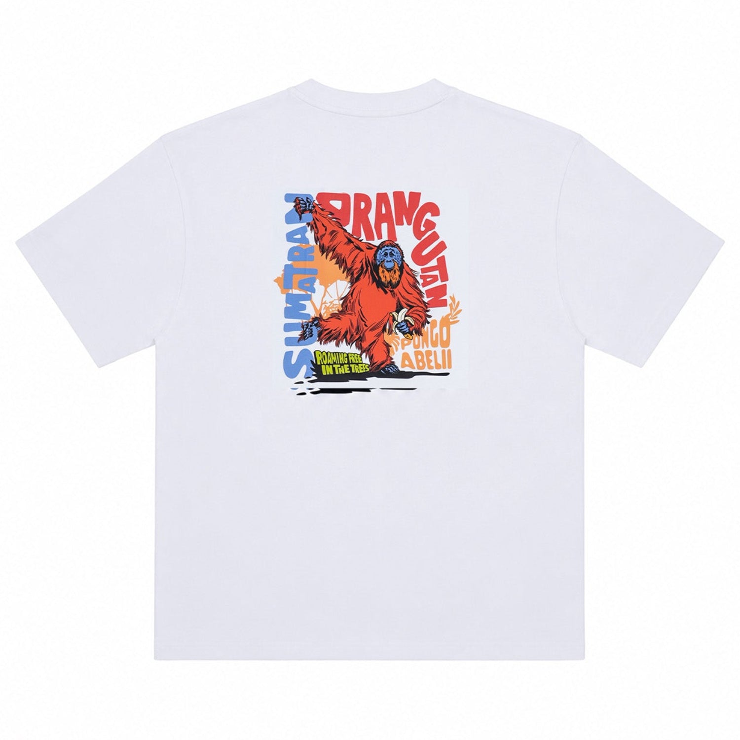 INDONESIA ORANGUTAN SHORT SLEEVE T-SHIRT (SEMI OVER FIT) WHITE