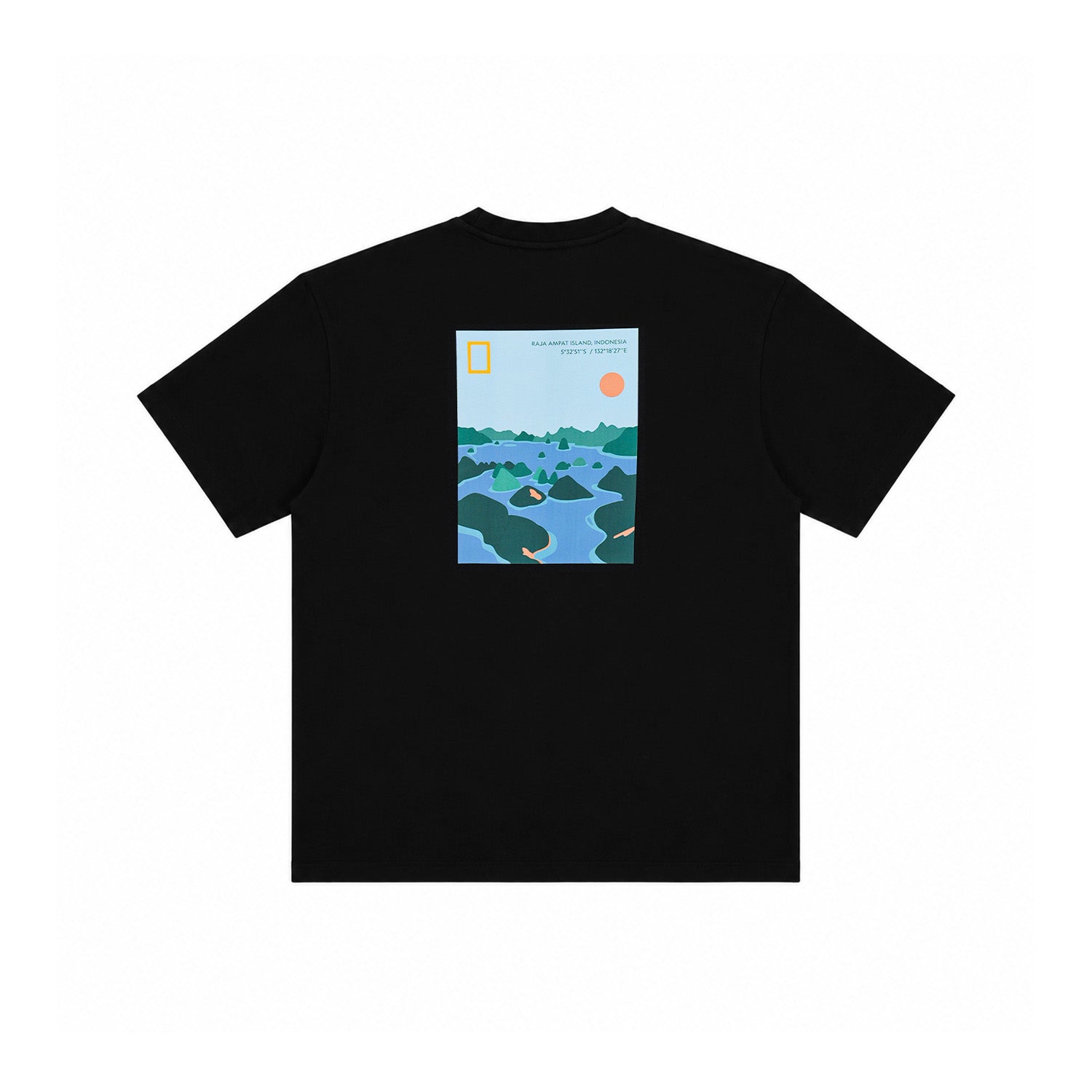 INDONESIA ISLAND GRAPHIC T-SHIRT (SEMI OVER FIT) BLACK