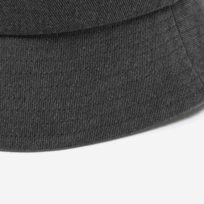 STITCH WASHING BUCKET HAT CHARCOAL