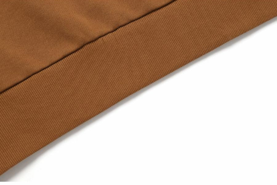 UNISEX GLACIER GRAPHIC SEMI-OVERSIZED SWEATSHIRT - TAN