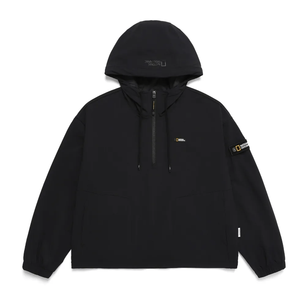 WOMEN'S ARCHELON STRETCHED WOVEN HOODIE ANORAK CARBON BLACK