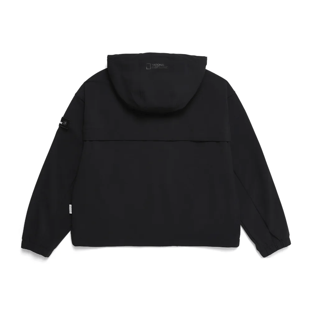 WOMEN'S ARCHELON STRETCHED WOVEN HOODIE ANORAK CARBON BLACK