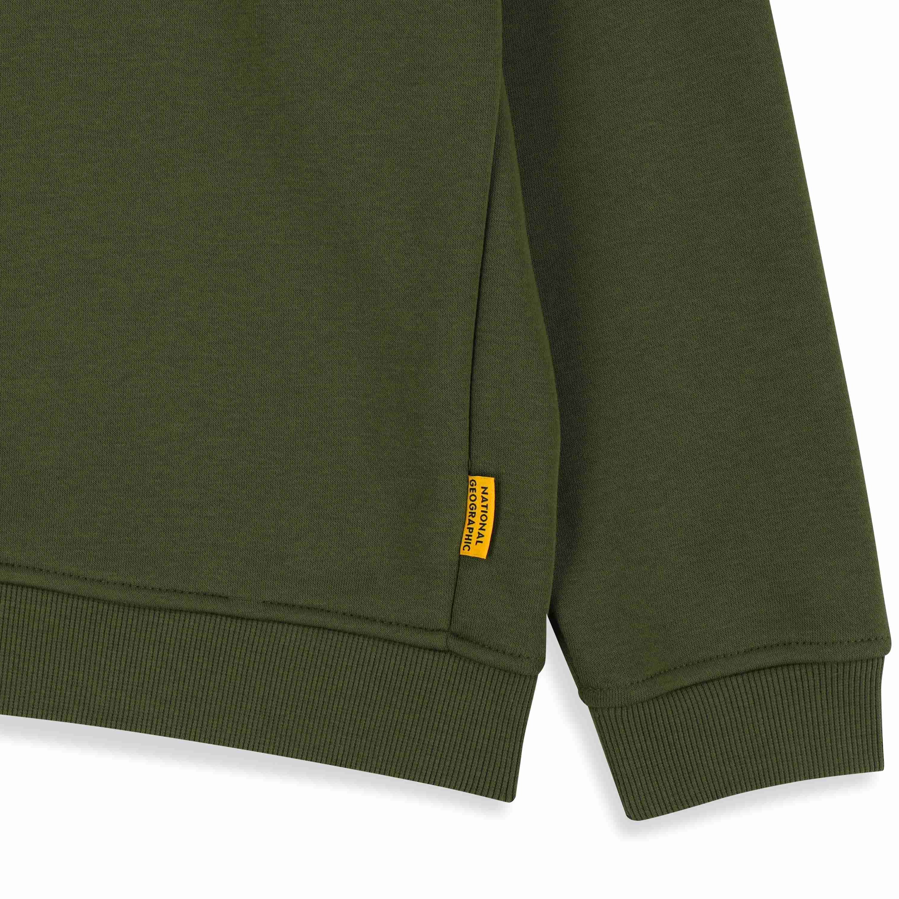 KIDS SEASONAL BACKGRAPHIC SWEATSHIRT (BRUSHED) KHAKI