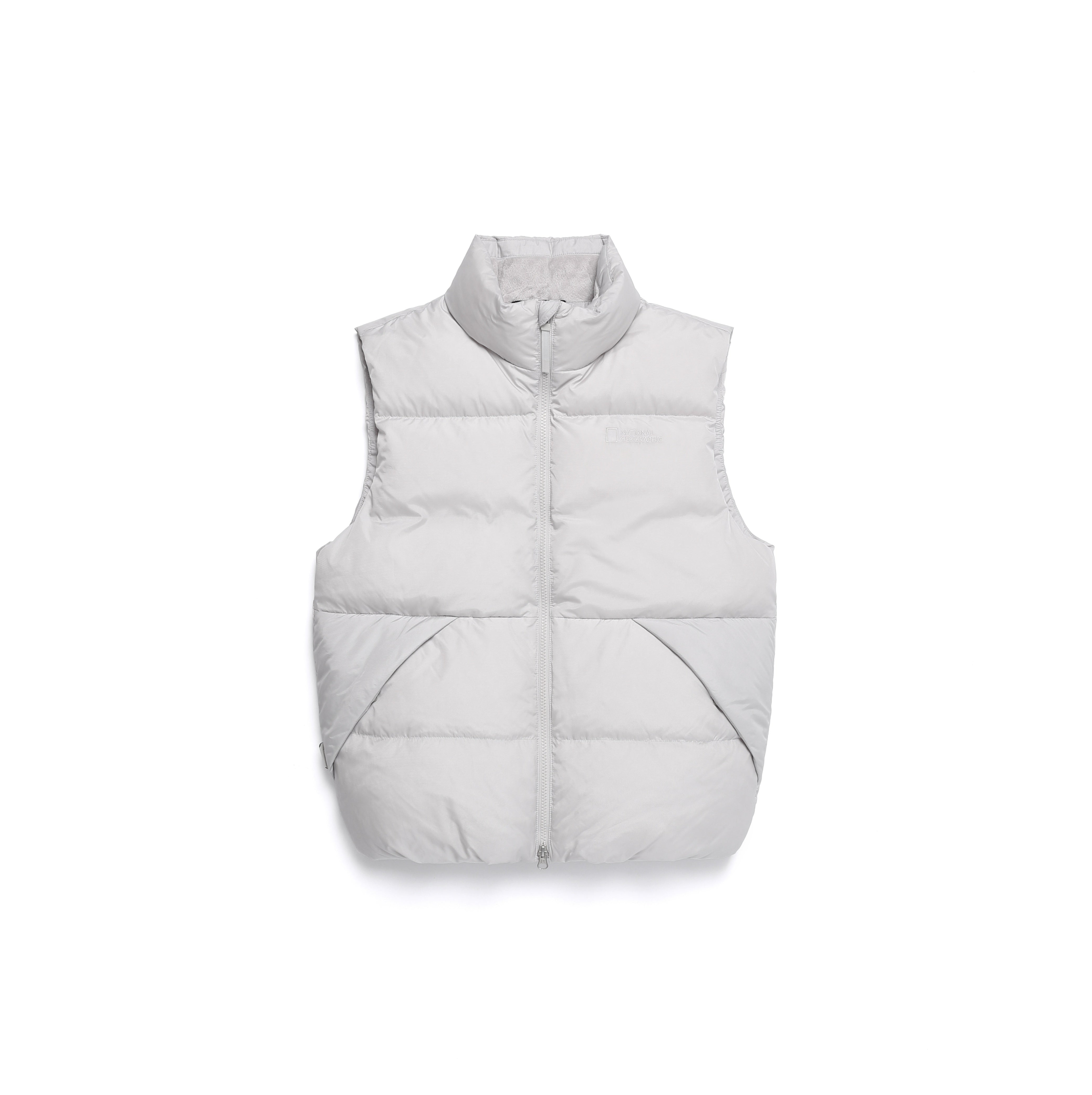 EIRA HIGH-NECK GOOSE DOWN VEST L/GREY