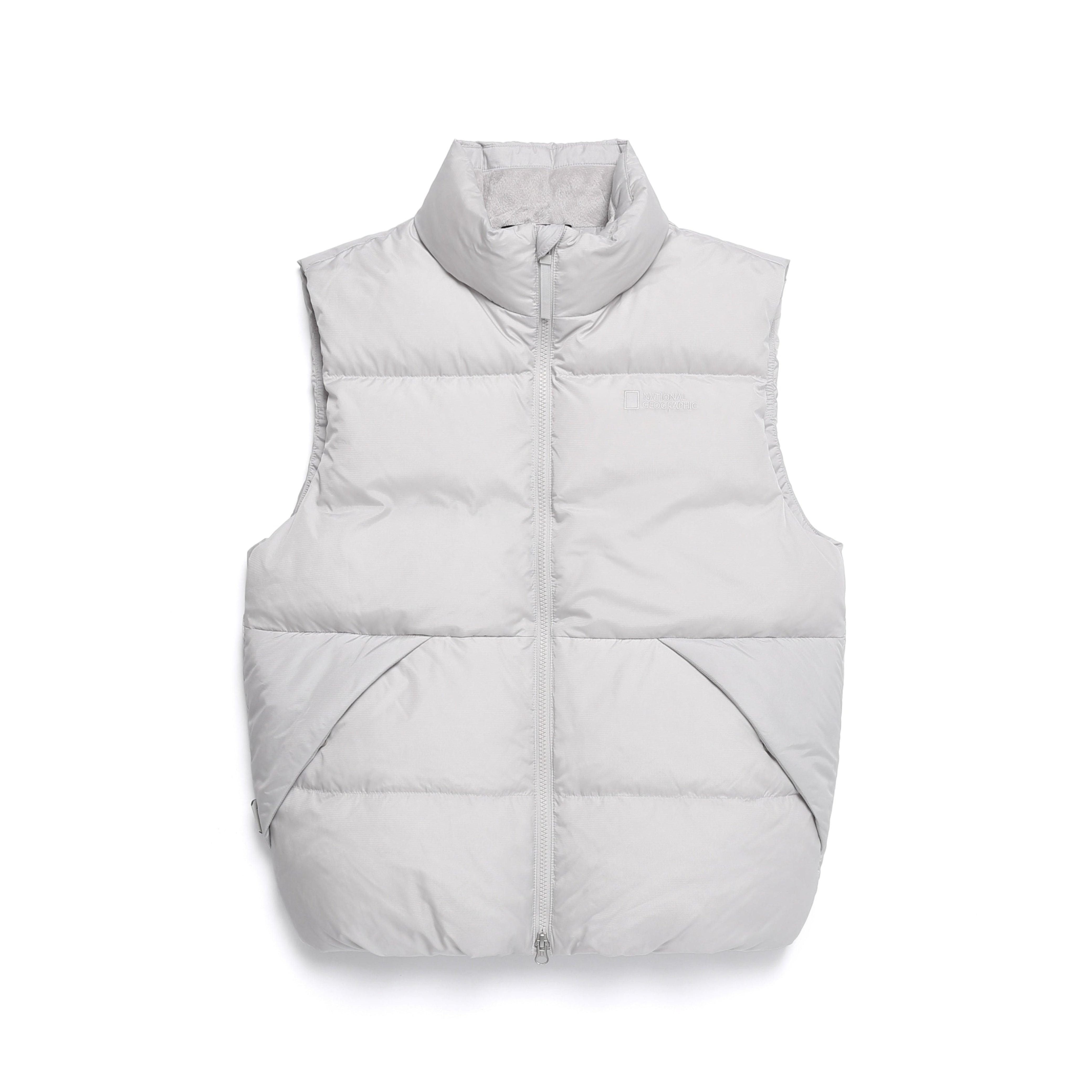 EIRA HIGH-NECK GOOSE DOWN VEST L/GREY
