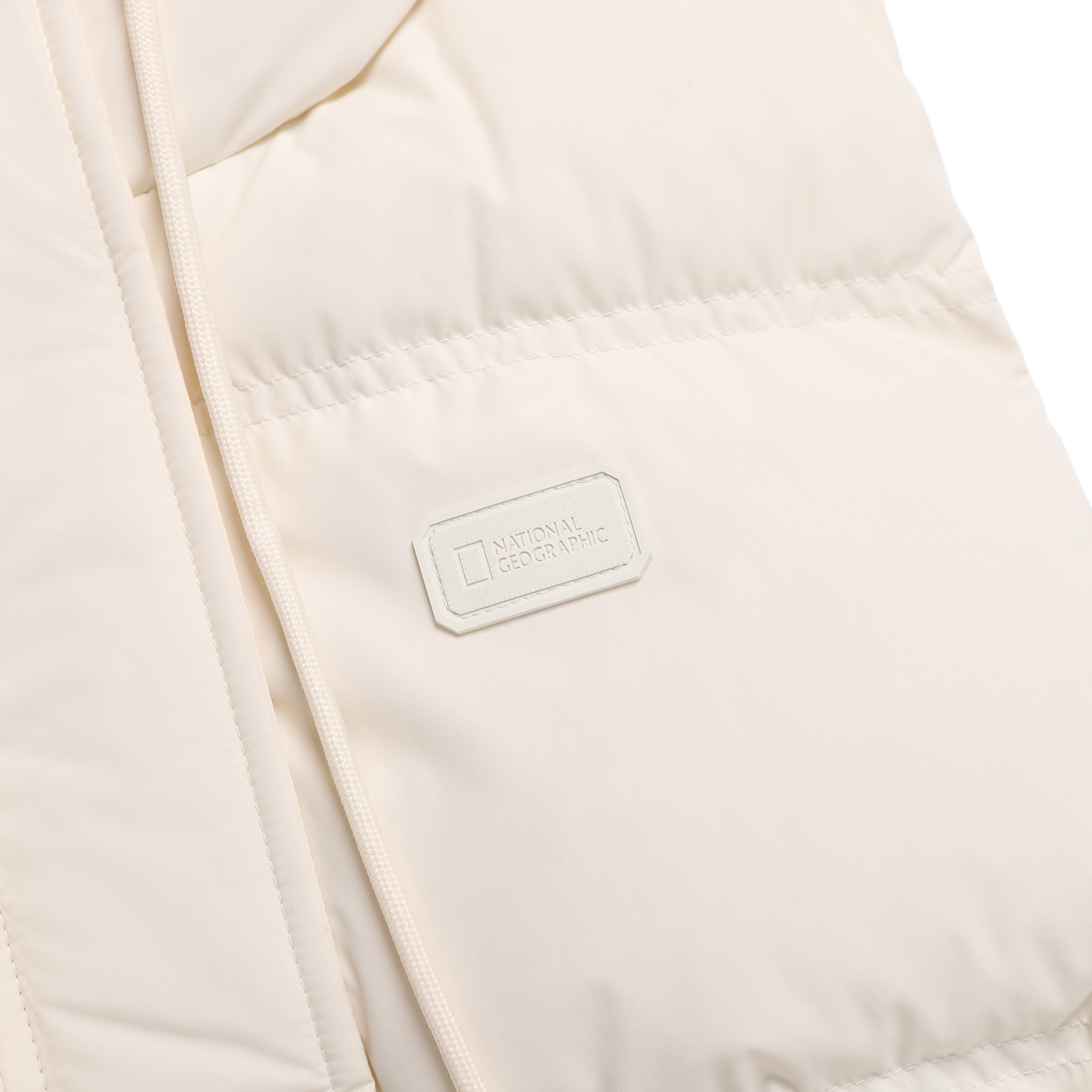 WOMEN CRASSA HOODIE DUCK DOWN VEST IVORY