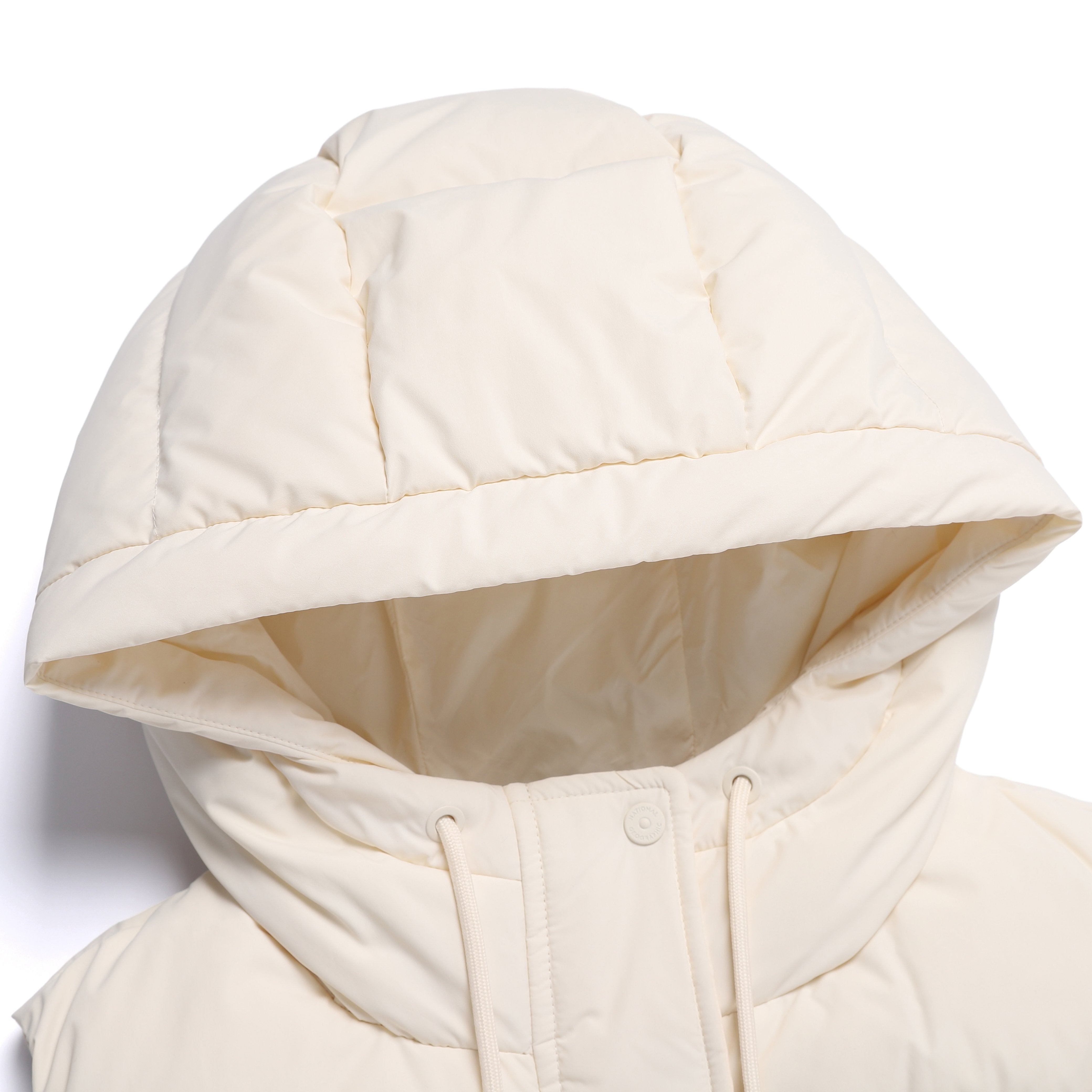 WOMEN CRASSA HOODIE DUCK DOWN VEST IVORY