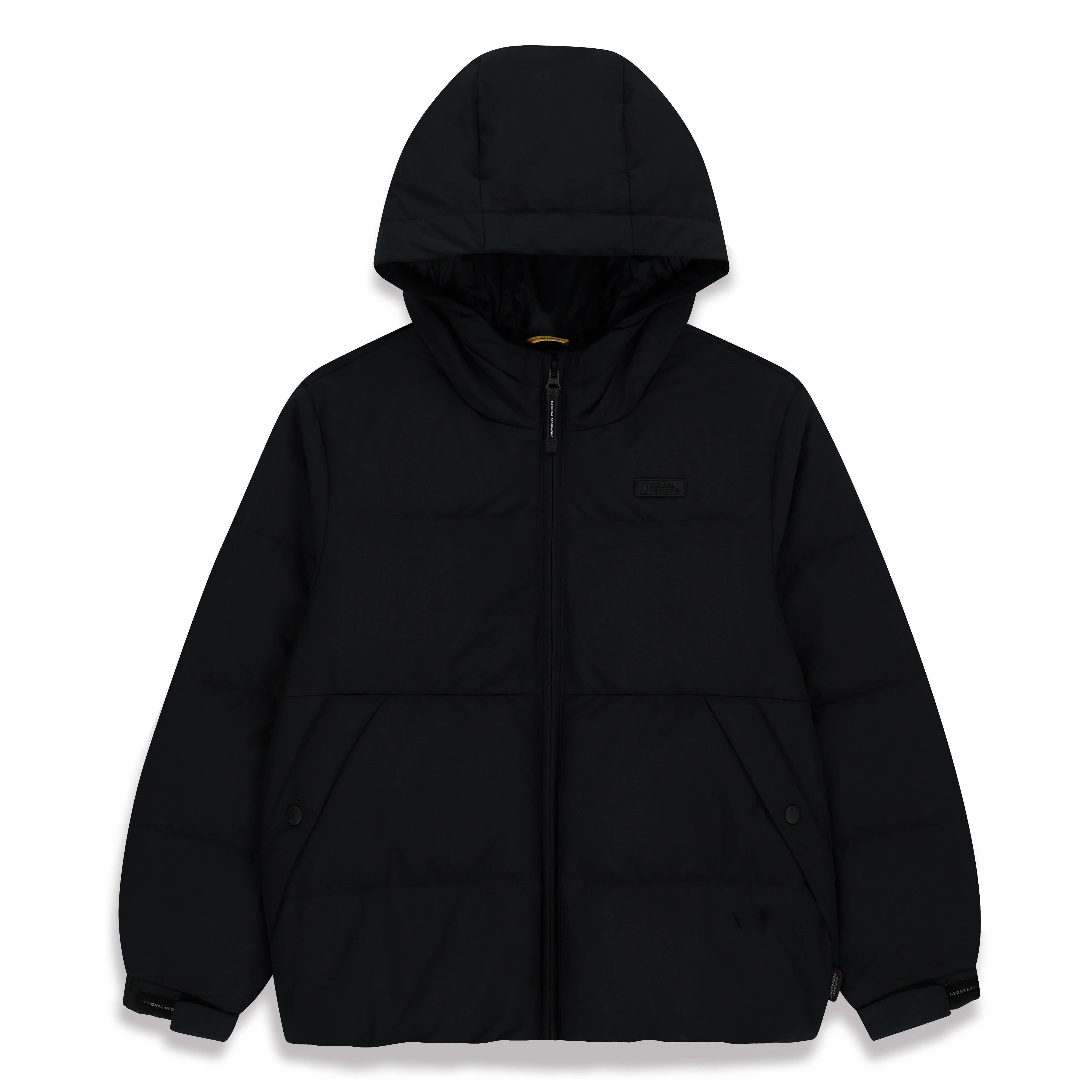 KIDS HOODIED HERON LIGHT MUSCOVY DOWN JUMPER CARBON BLACK