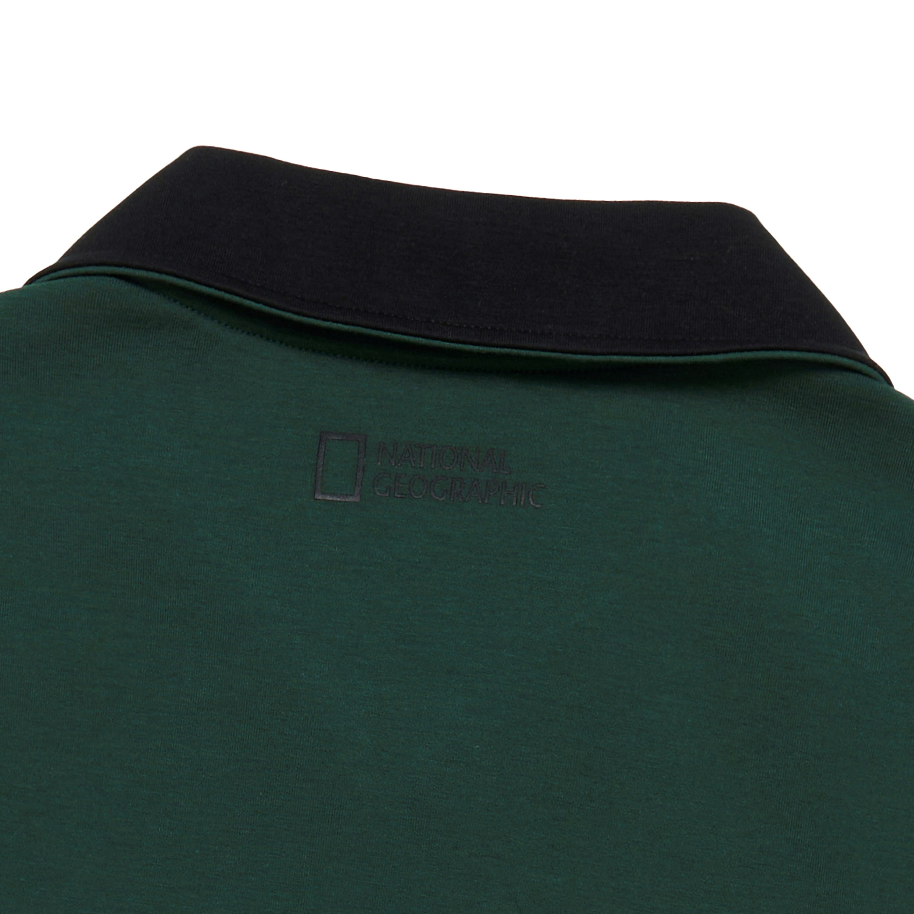 KIDS HALF ZIP-UP GRAPHIC SWEATSHIRT D/GREEN