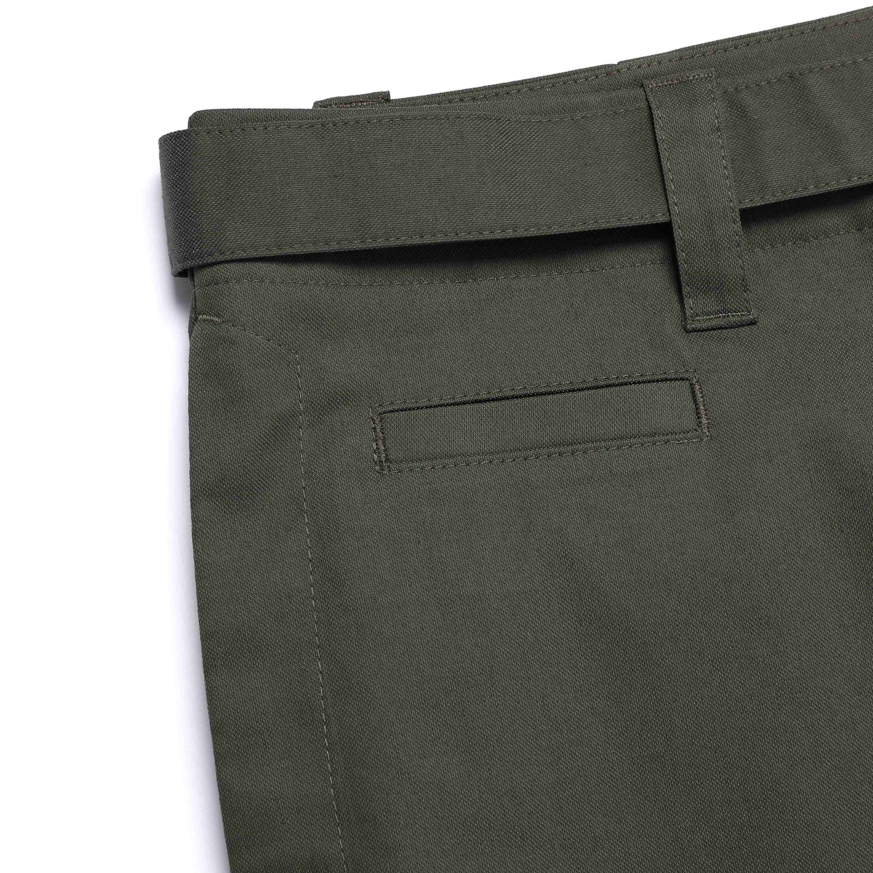 NRN BELTED PANTS OLIVE KHAKI