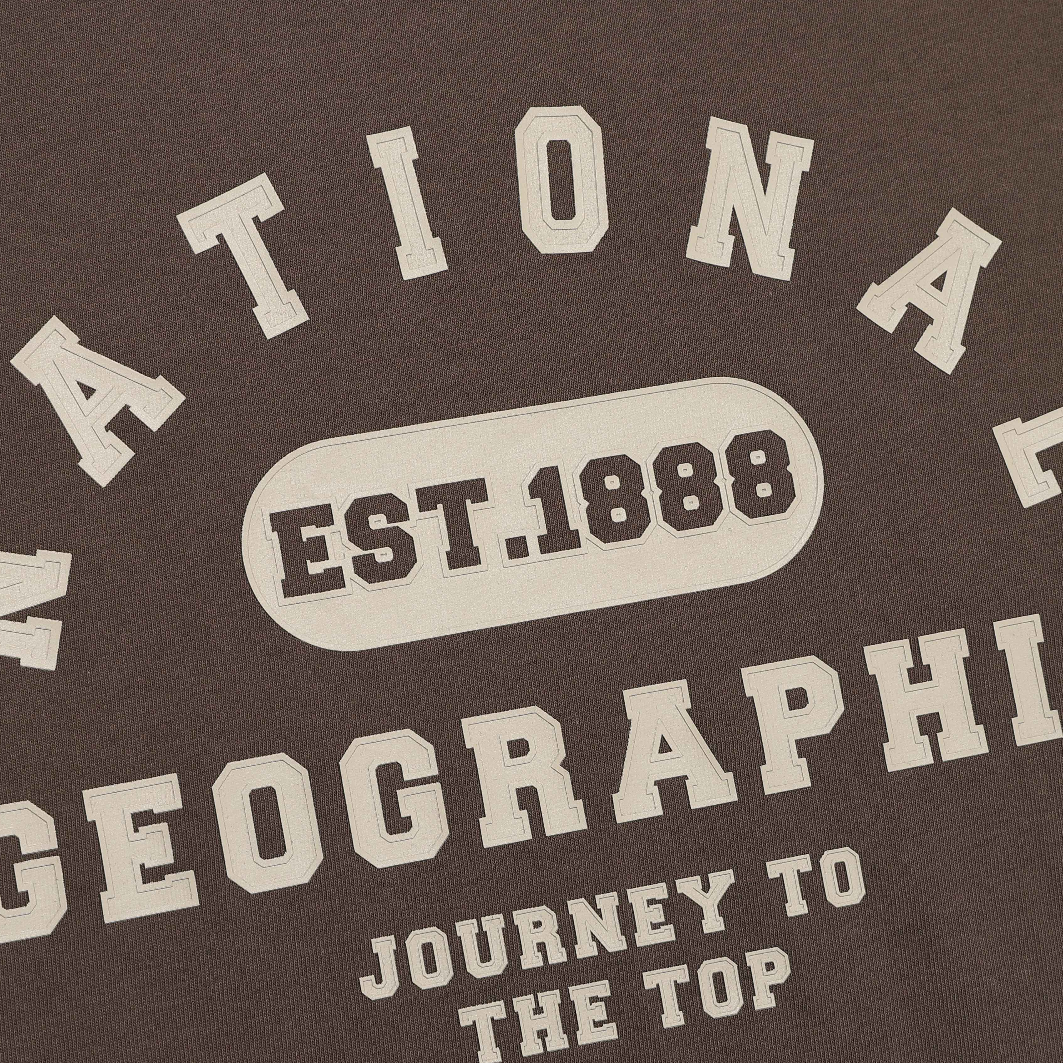 UNISEX OVER FIT GRAPHIC H/TEE BROWN