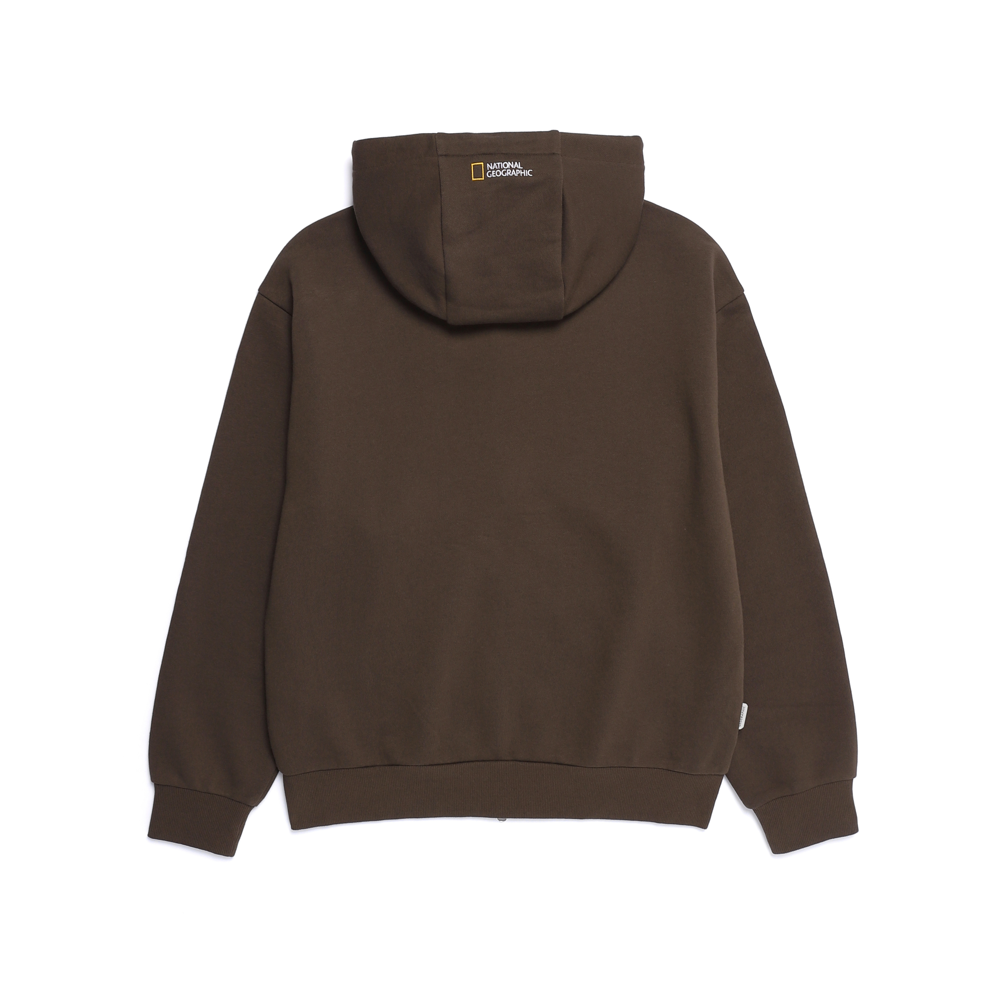 ANIMAL PATCH HOODIE ZIP-UP BROWN