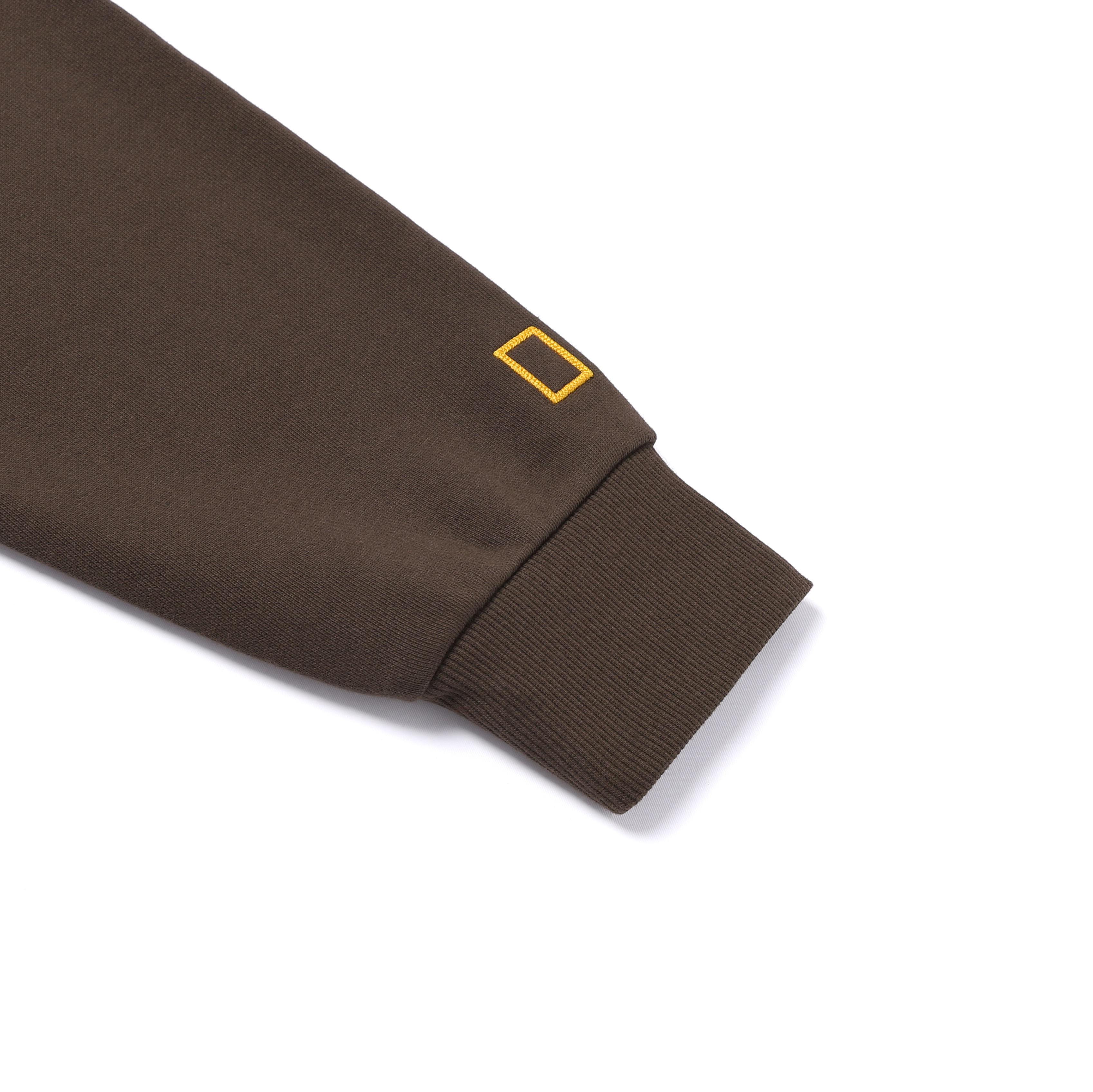 ANIMAL PATCH HOODIE ZIP-UP BROWN