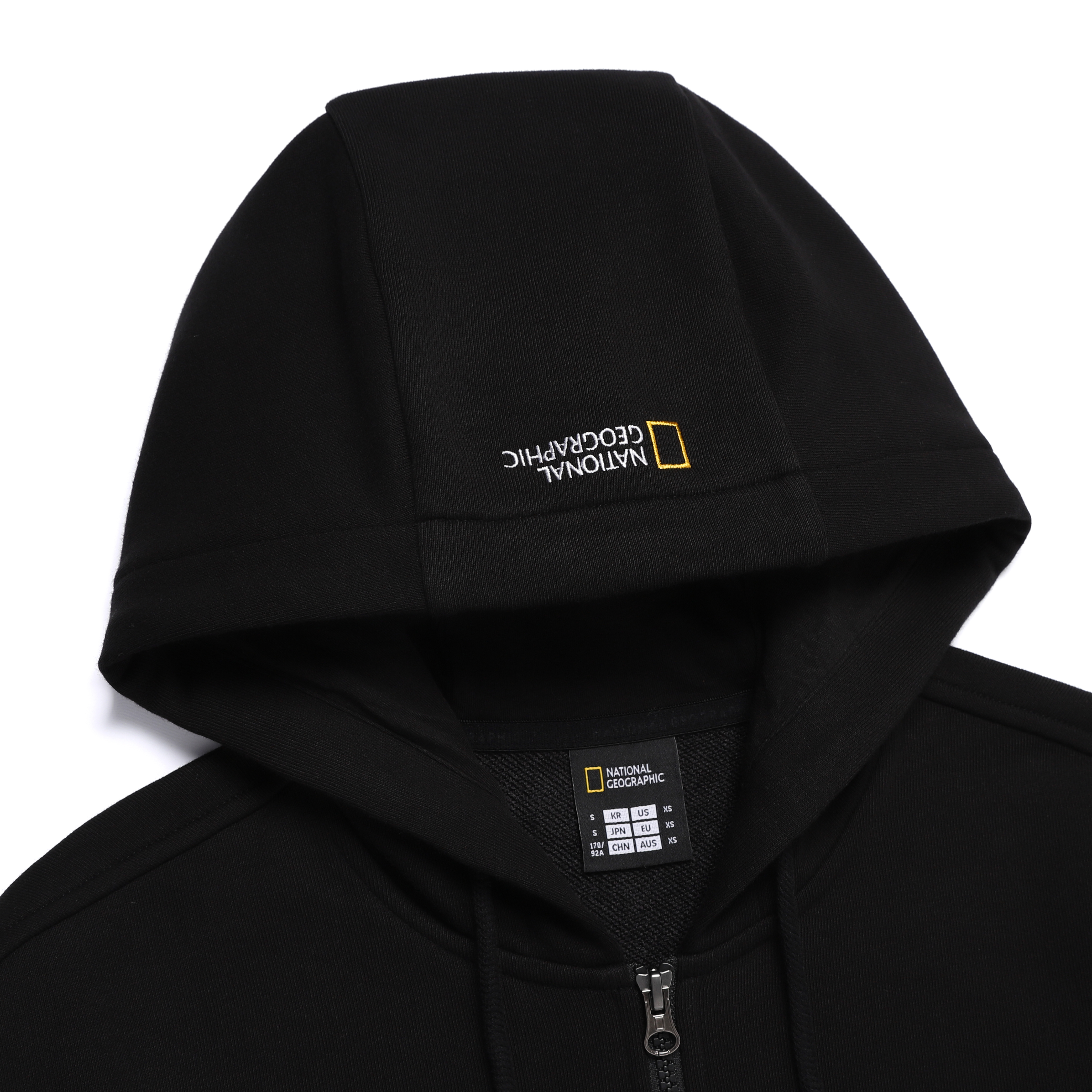 ANIMAL PATCH HOODIE ZIP-UP BLACK