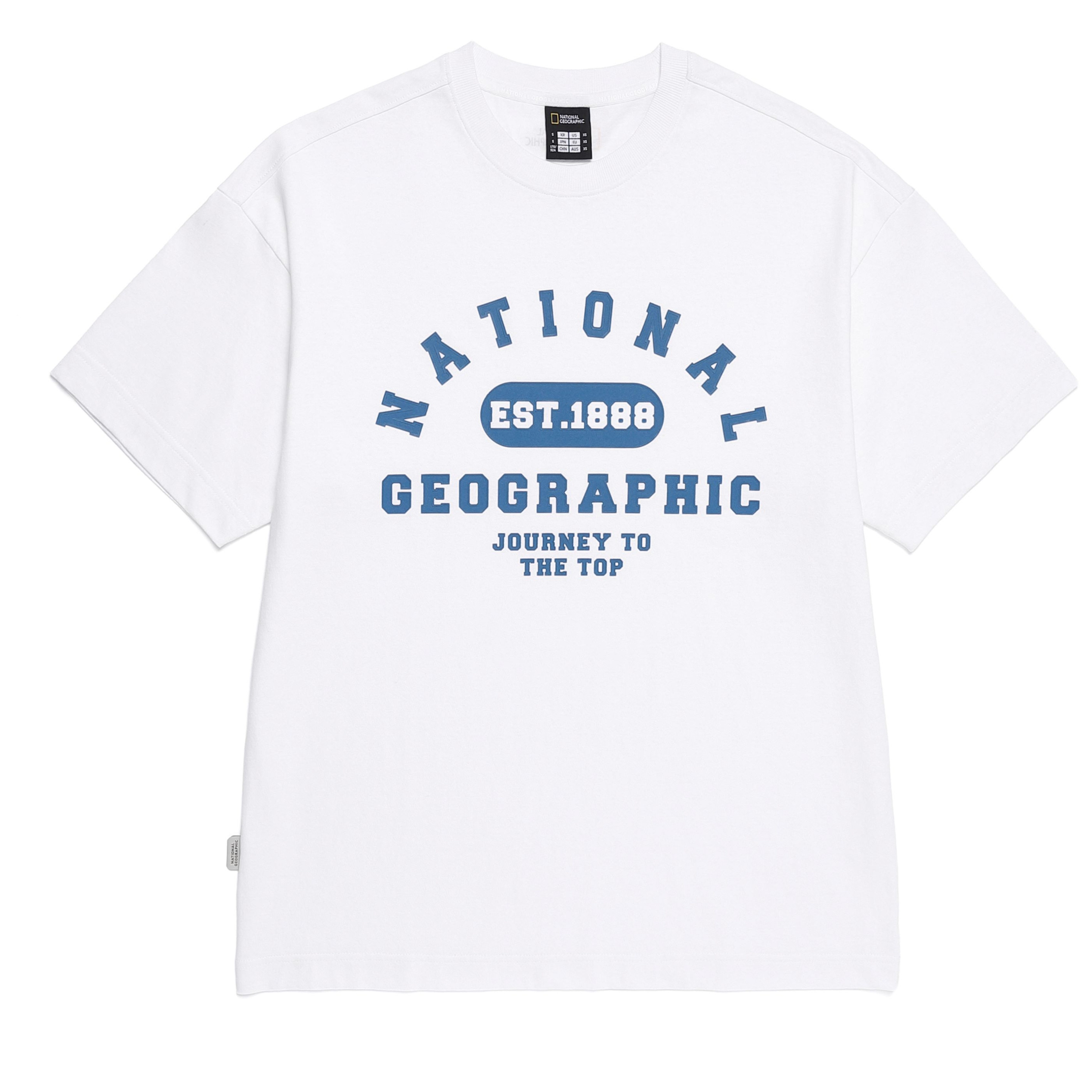 UNISEX OVER FIT GRAPHIC H/TEE WHITE