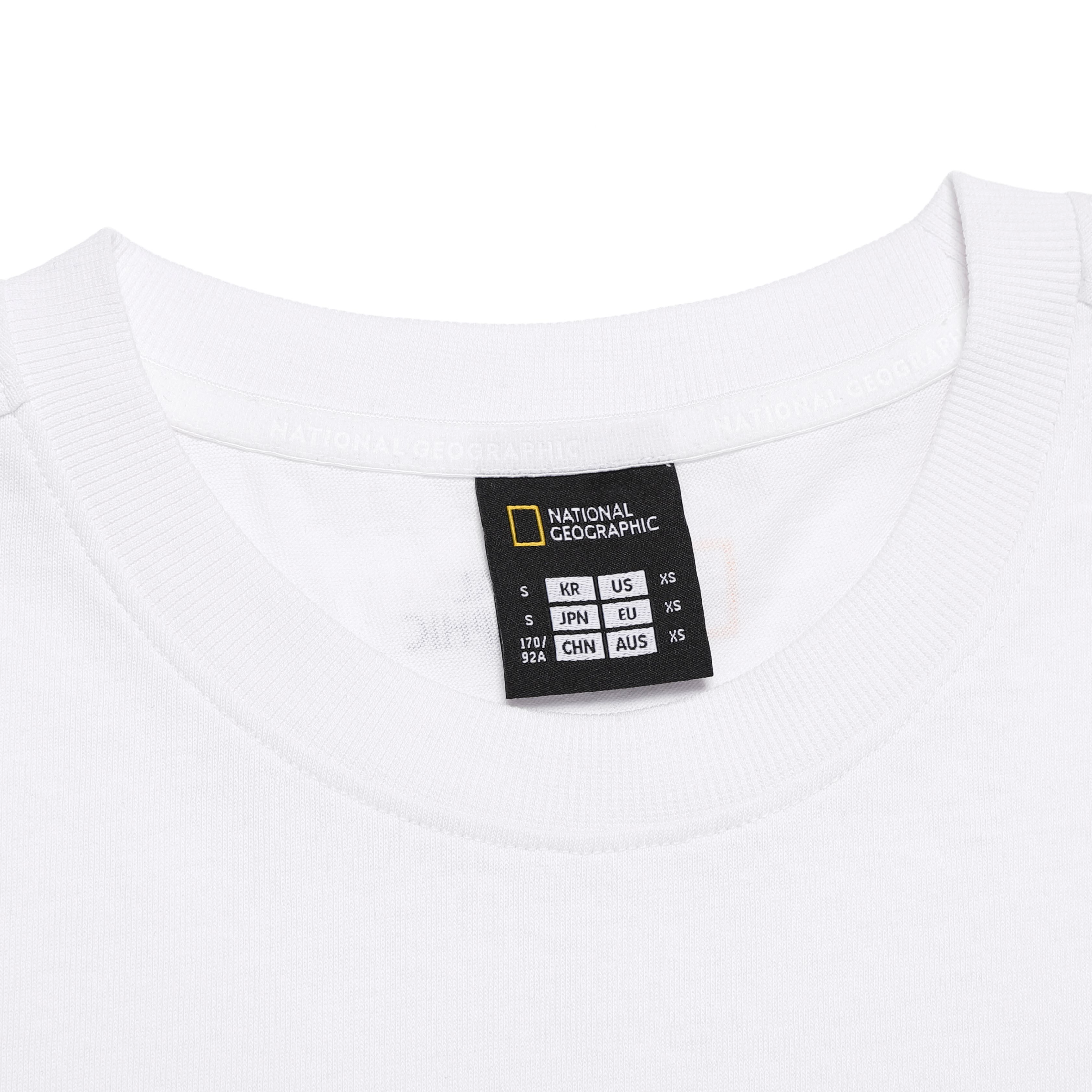 UNISEX OVER FIT GRAPHIC H/TEE WHITE