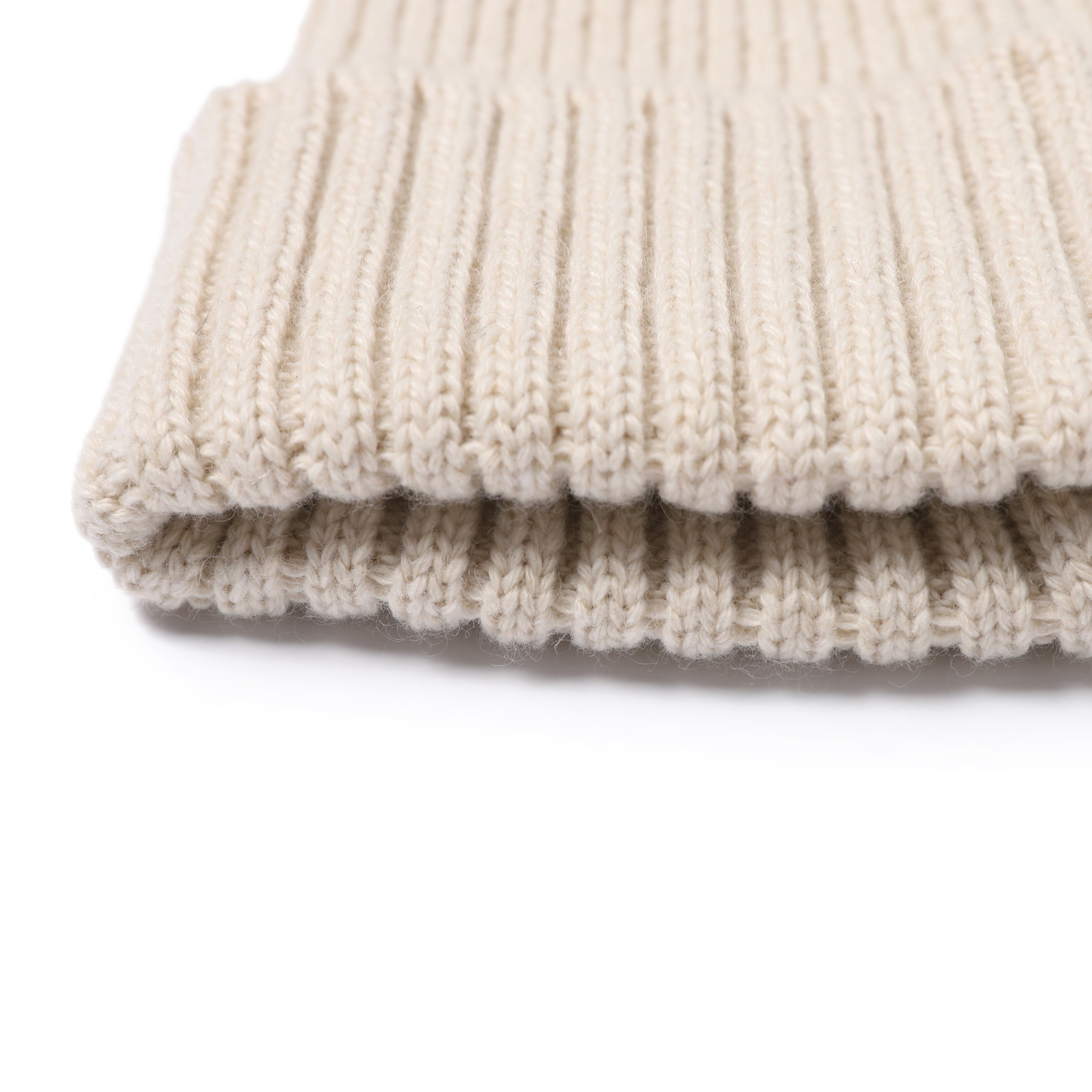 CASHMERE WOOL MIDDLE BEANIE BEIGE