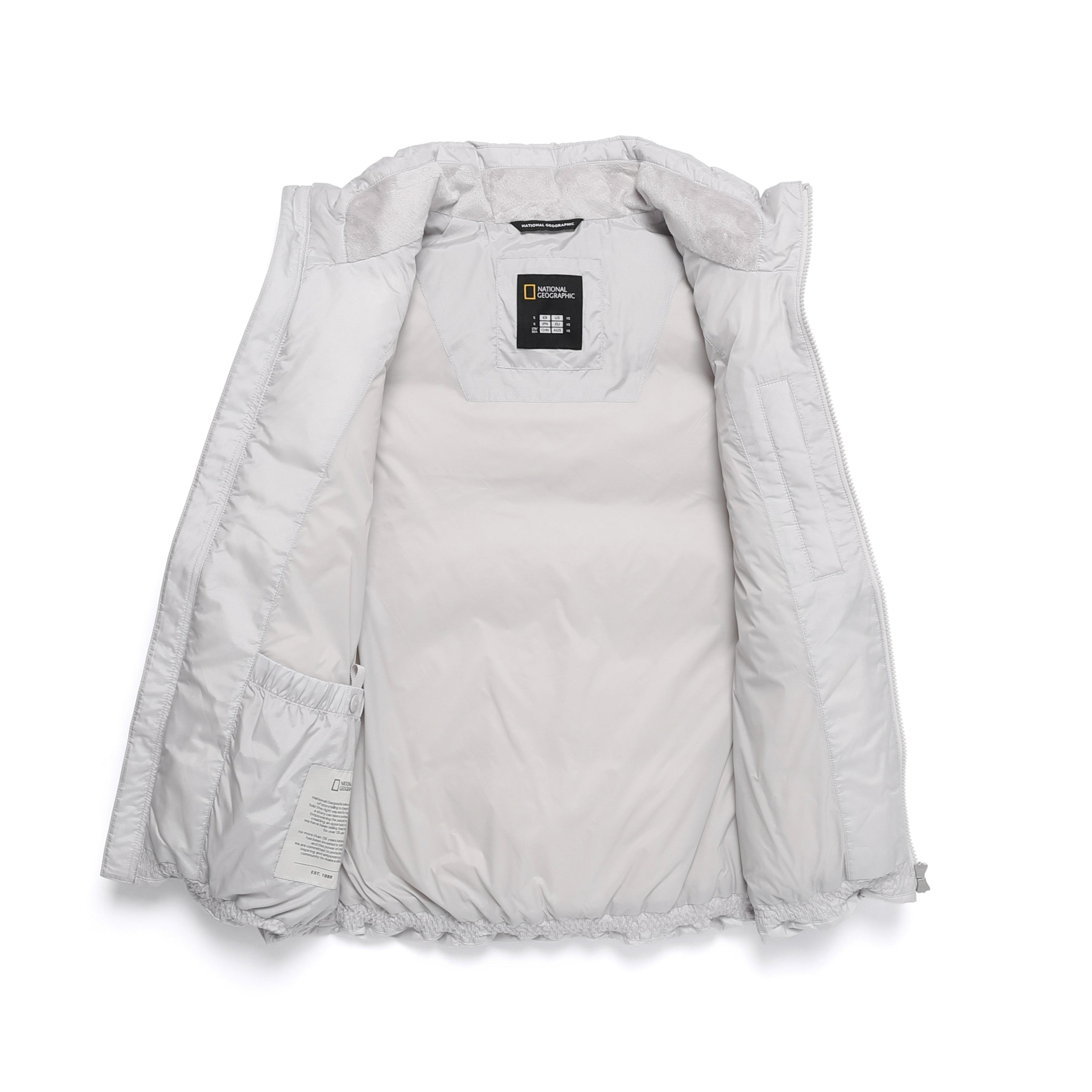 EIRA HIGH-NECK GOOSE DOWN VEST L/GREY
