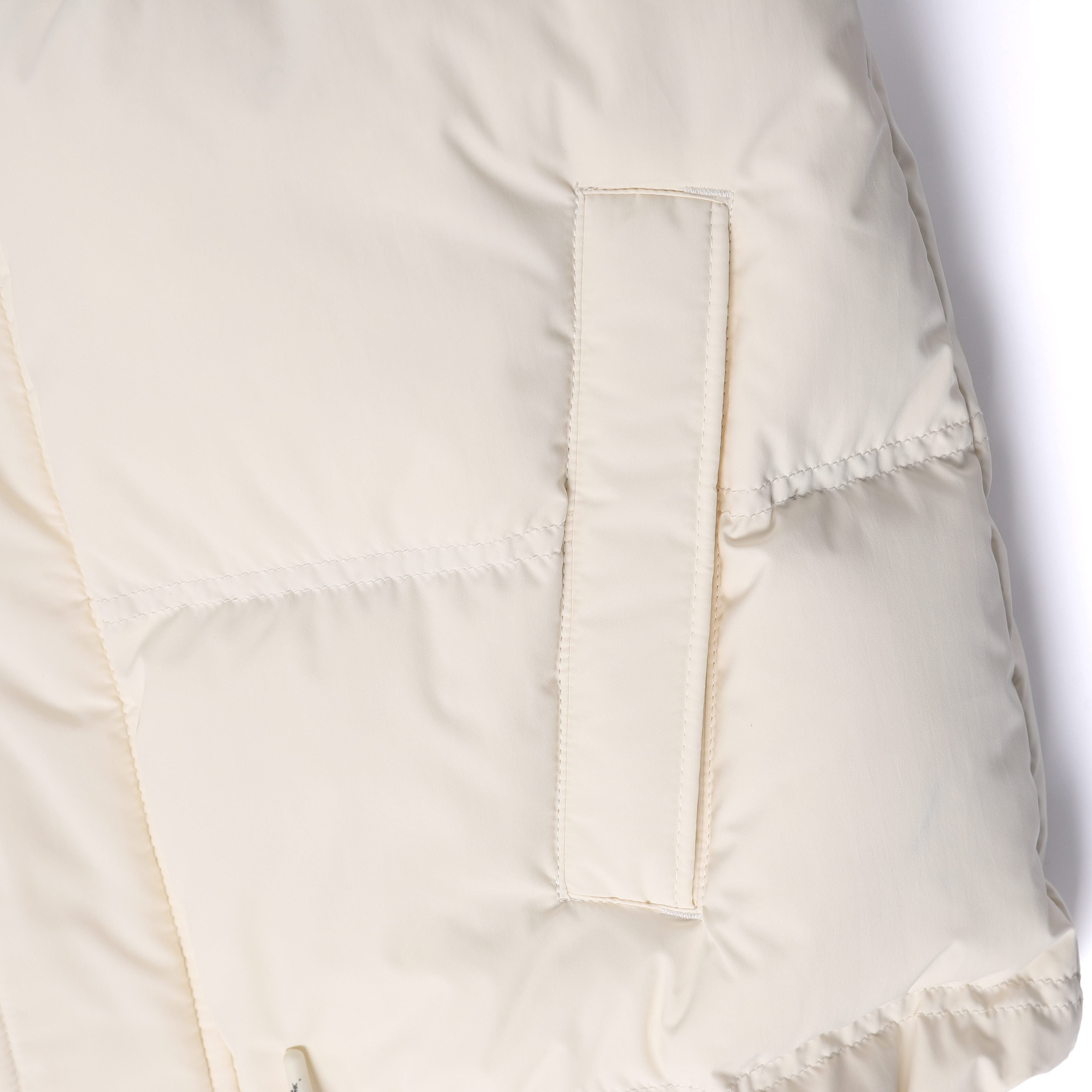 WOMEN CRASSA HOODIE DUCK DOWN VEST IVORY