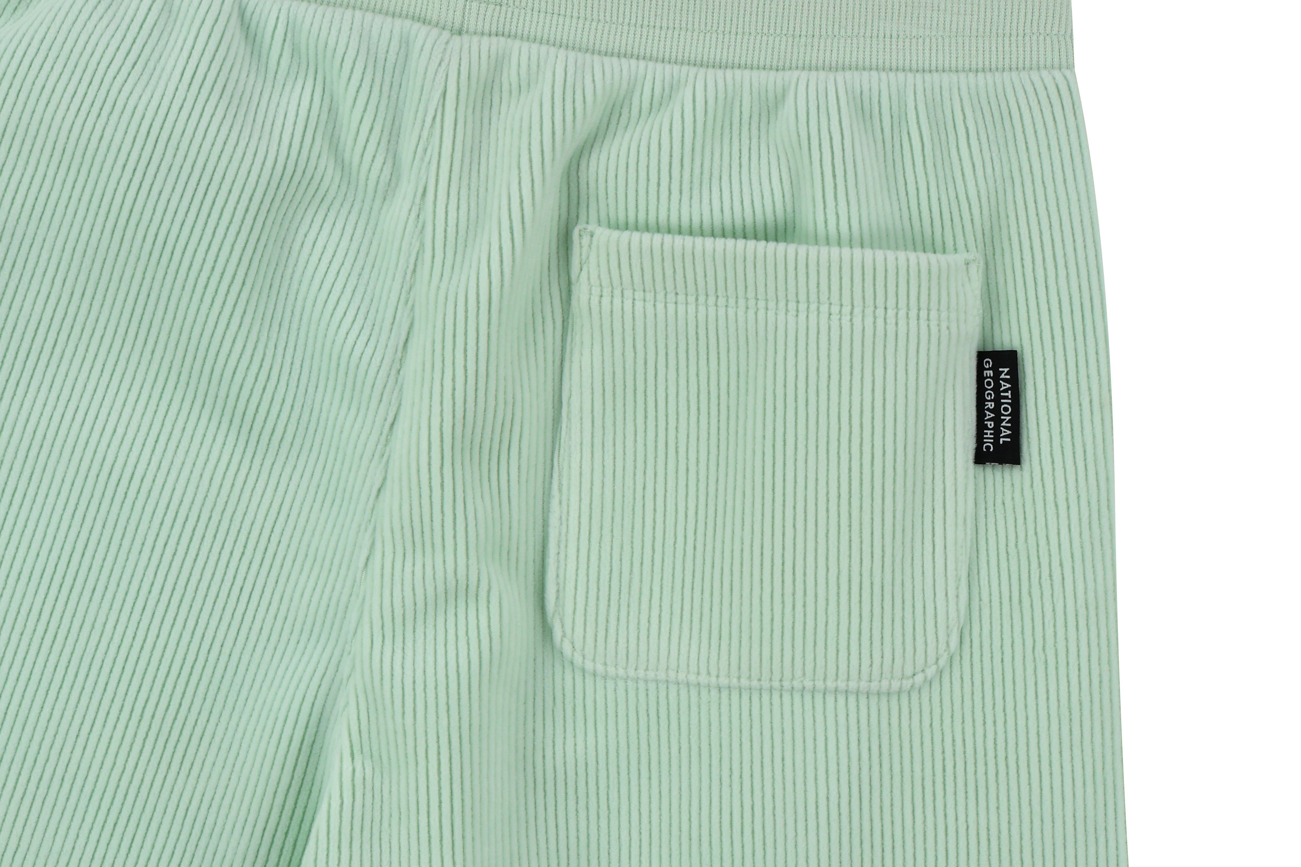 KIDS CORDUROY WIDE-FIT TRAINING PANTS LIGHT MINT