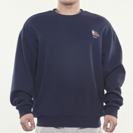 ANIMAL WAPPEN SEMI OVER FIT SWEATSHIRT CARBON BLACK