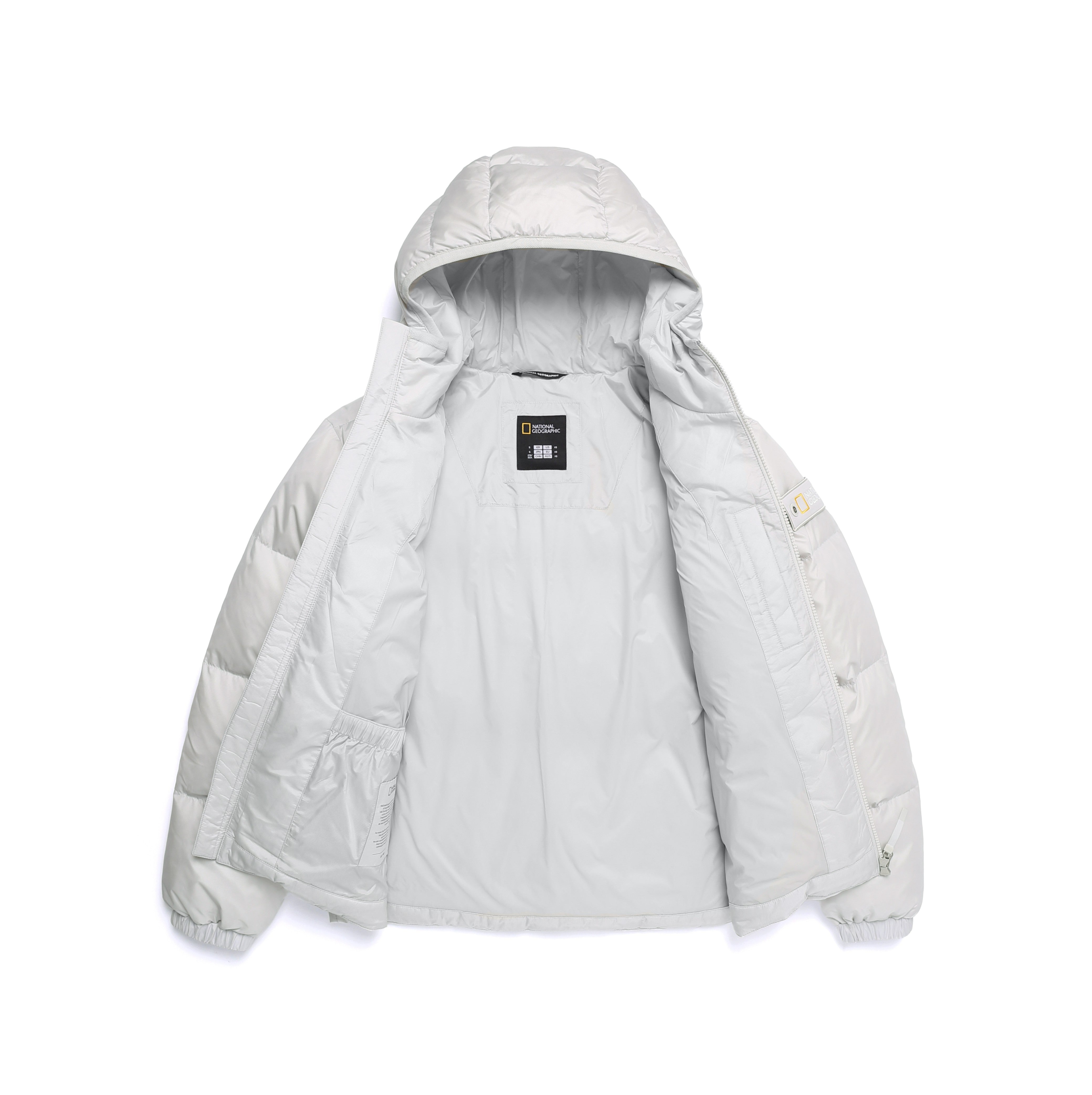 EIRA SHORT LENGTH HOODIE GOOSE DOWN JUMPER L/GREY