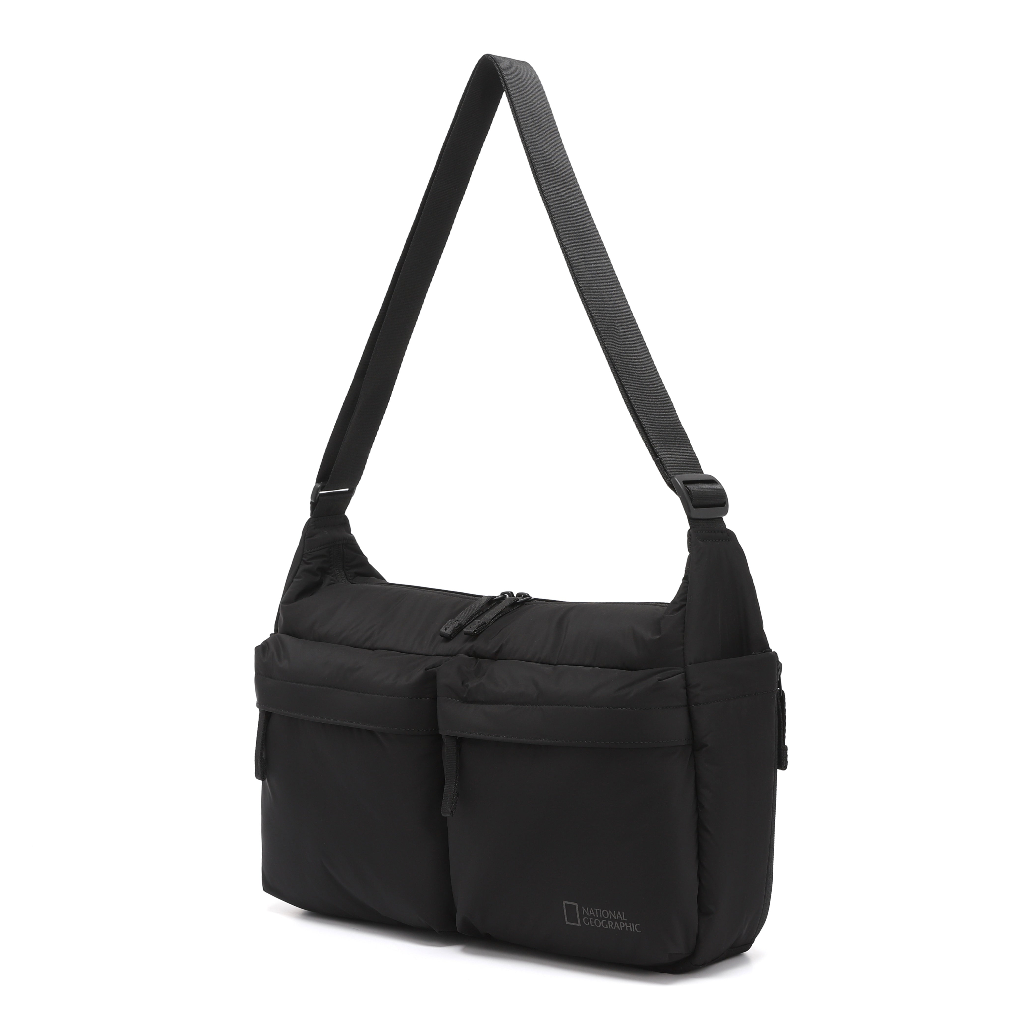 PADDED CROSS BAG D/GREY