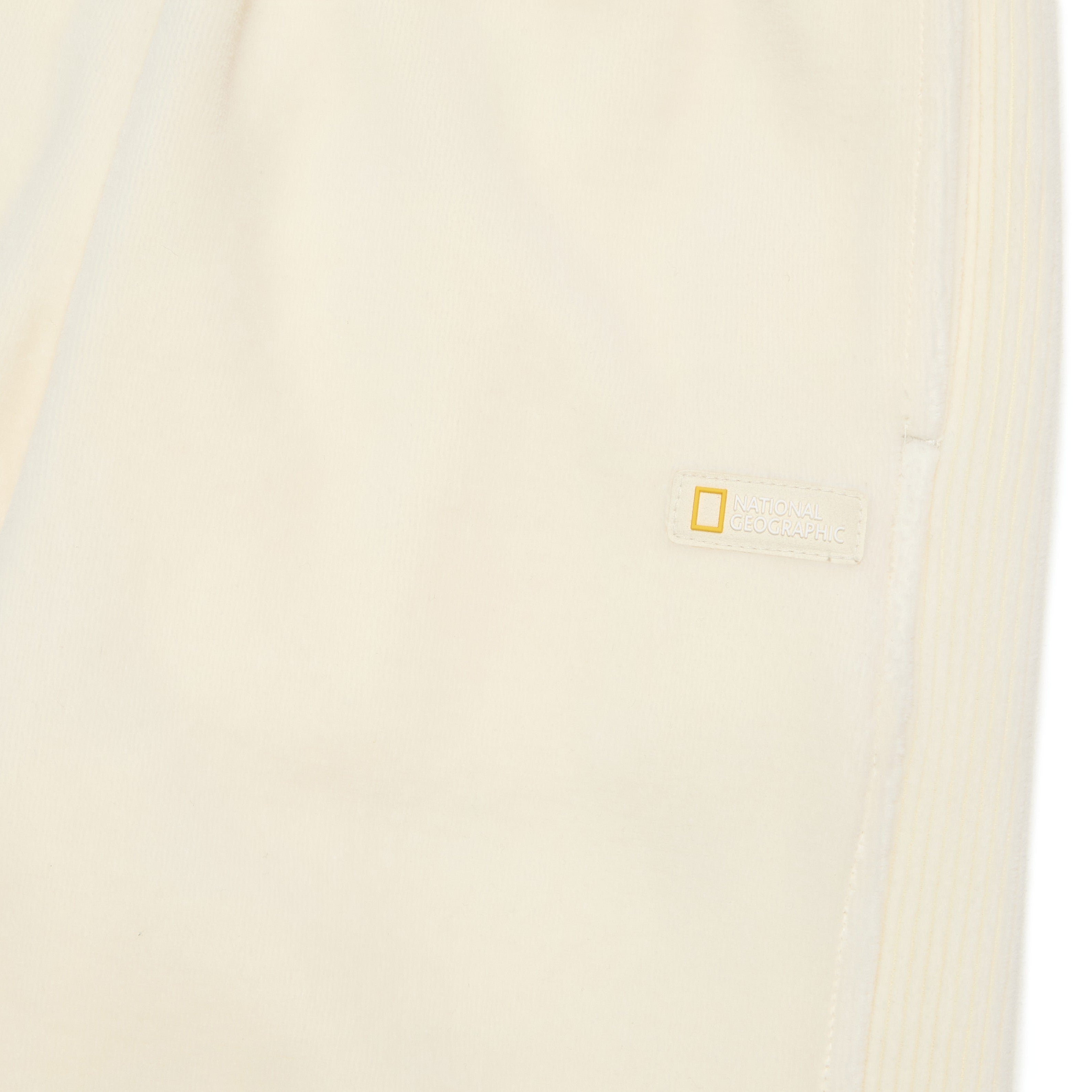 KIDS VELOUR WIDE-FIT TRAINING PANTS CREAM