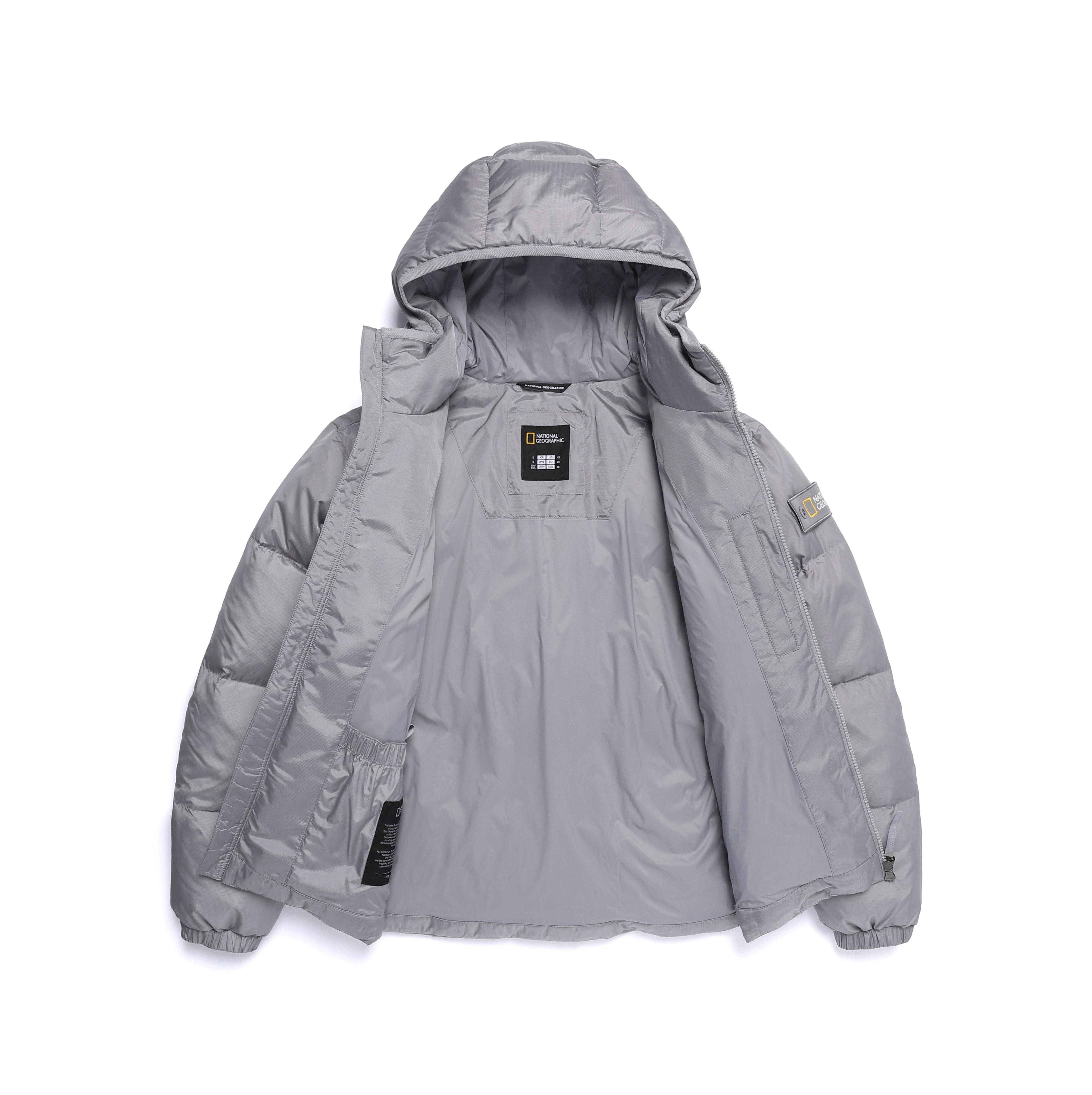 EIRA SHORT LENGTH HOODIE GOOSE DOWN JUMPER STONE GREY