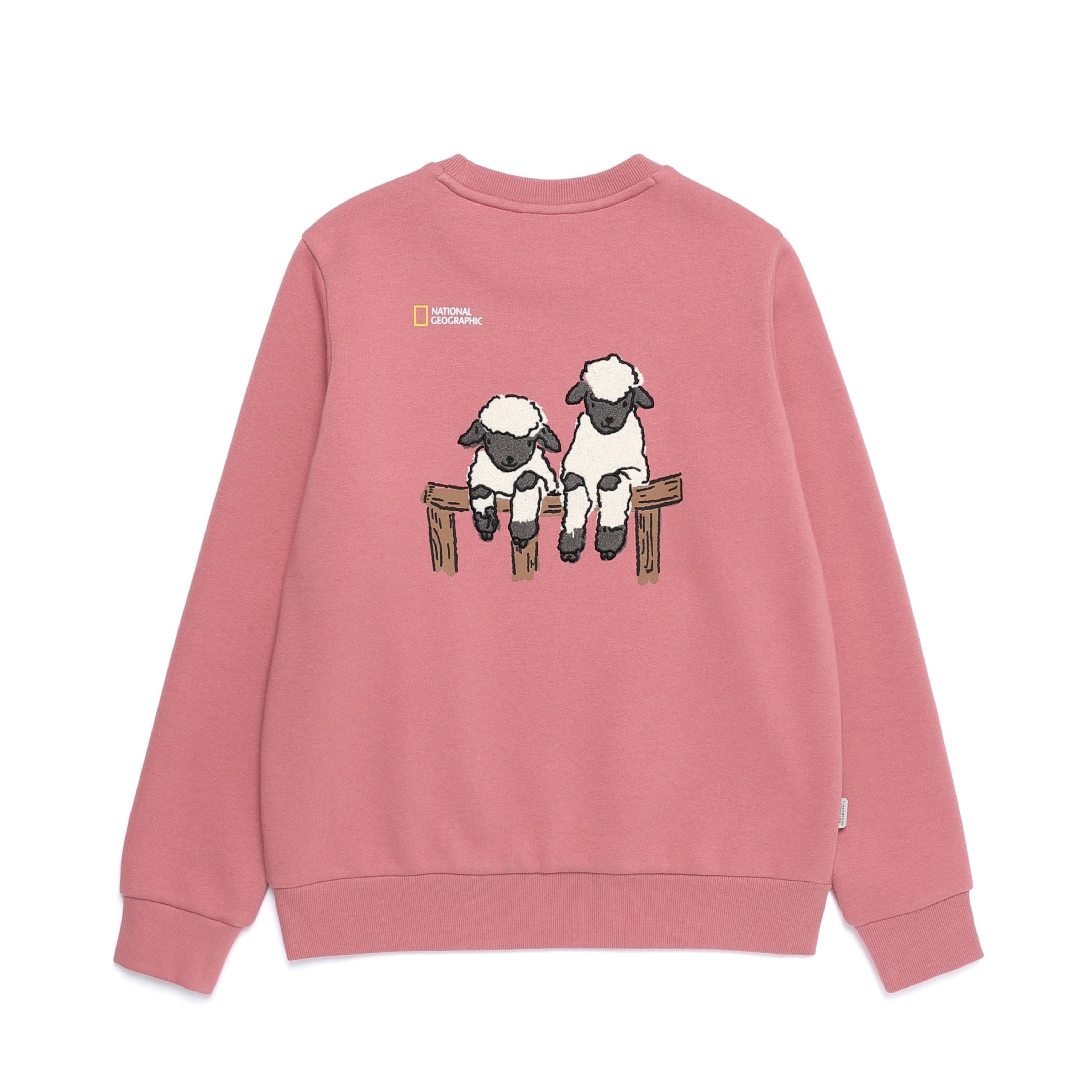 WOMEN ANIMAL GRAPHIC SWEATSHIRT D/PINK