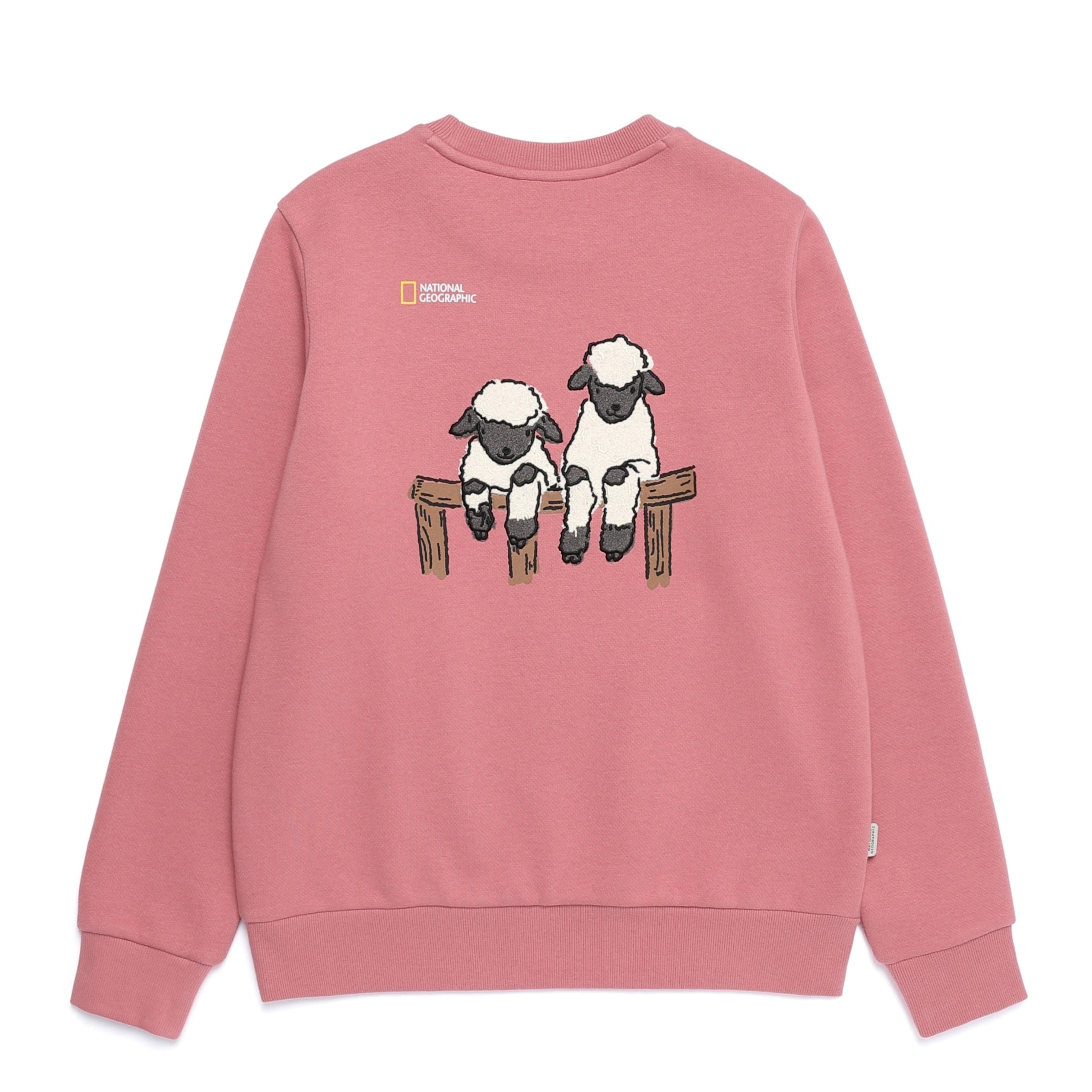 WOMEN ANIMAL GRAPHIC SWEATSHIRT D/PINK