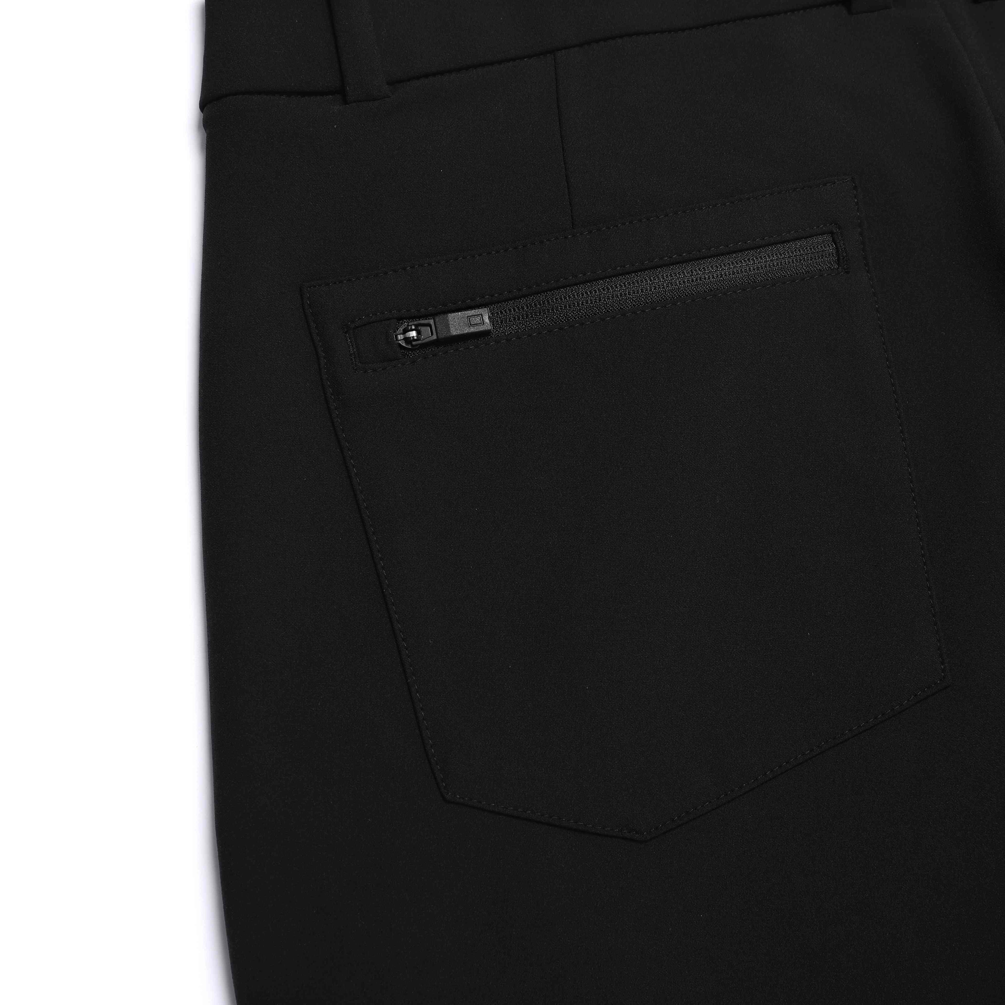 HIGH STRETCH BRUSHED PANTS BLACK