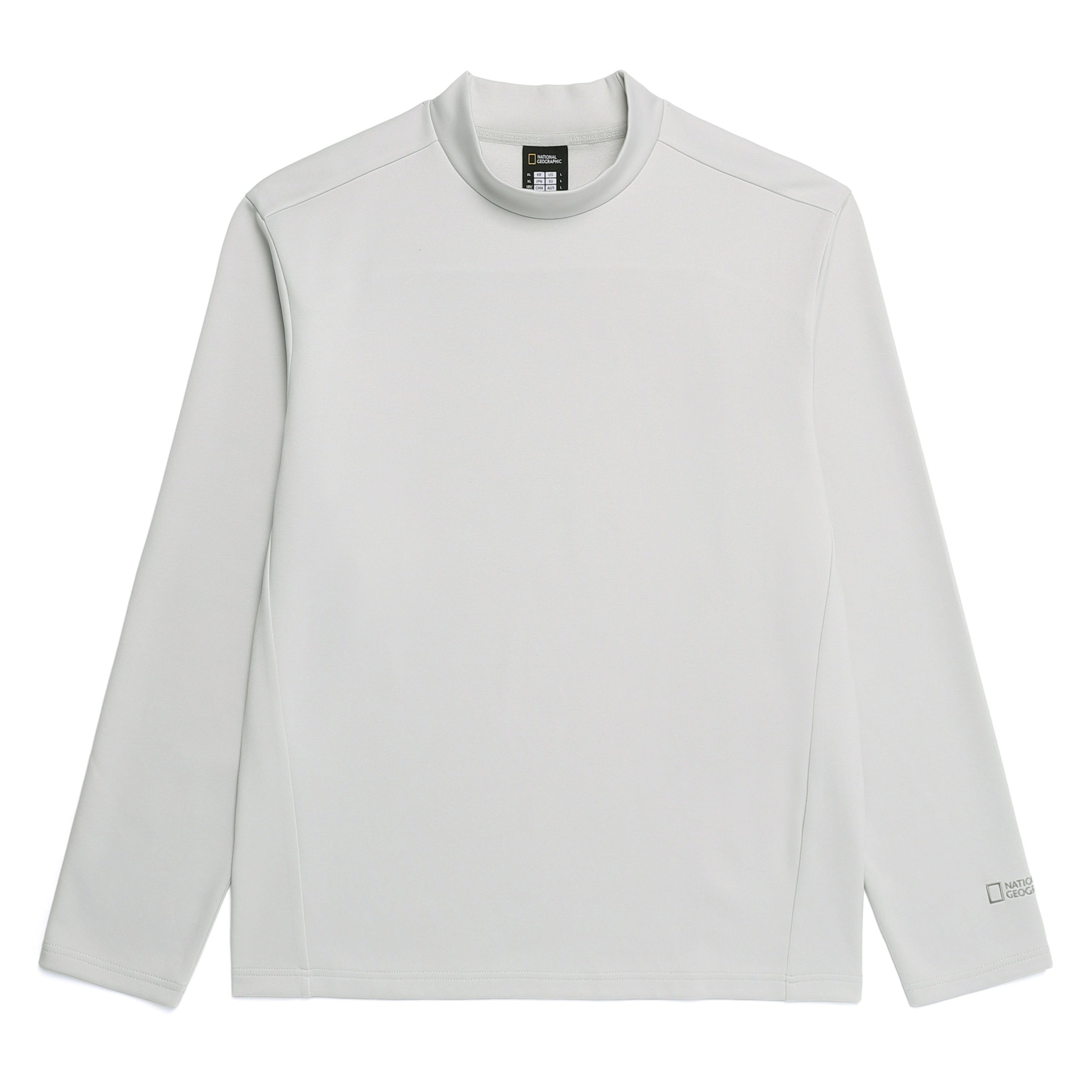 HALF-NECK LONG SLEEVE T-SHIRT L/GREY