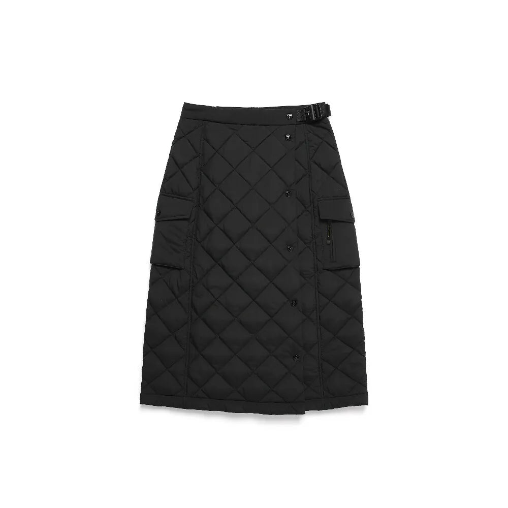 WOMEN'S ELK PADDED LONG SKIRT CARBON BLACK