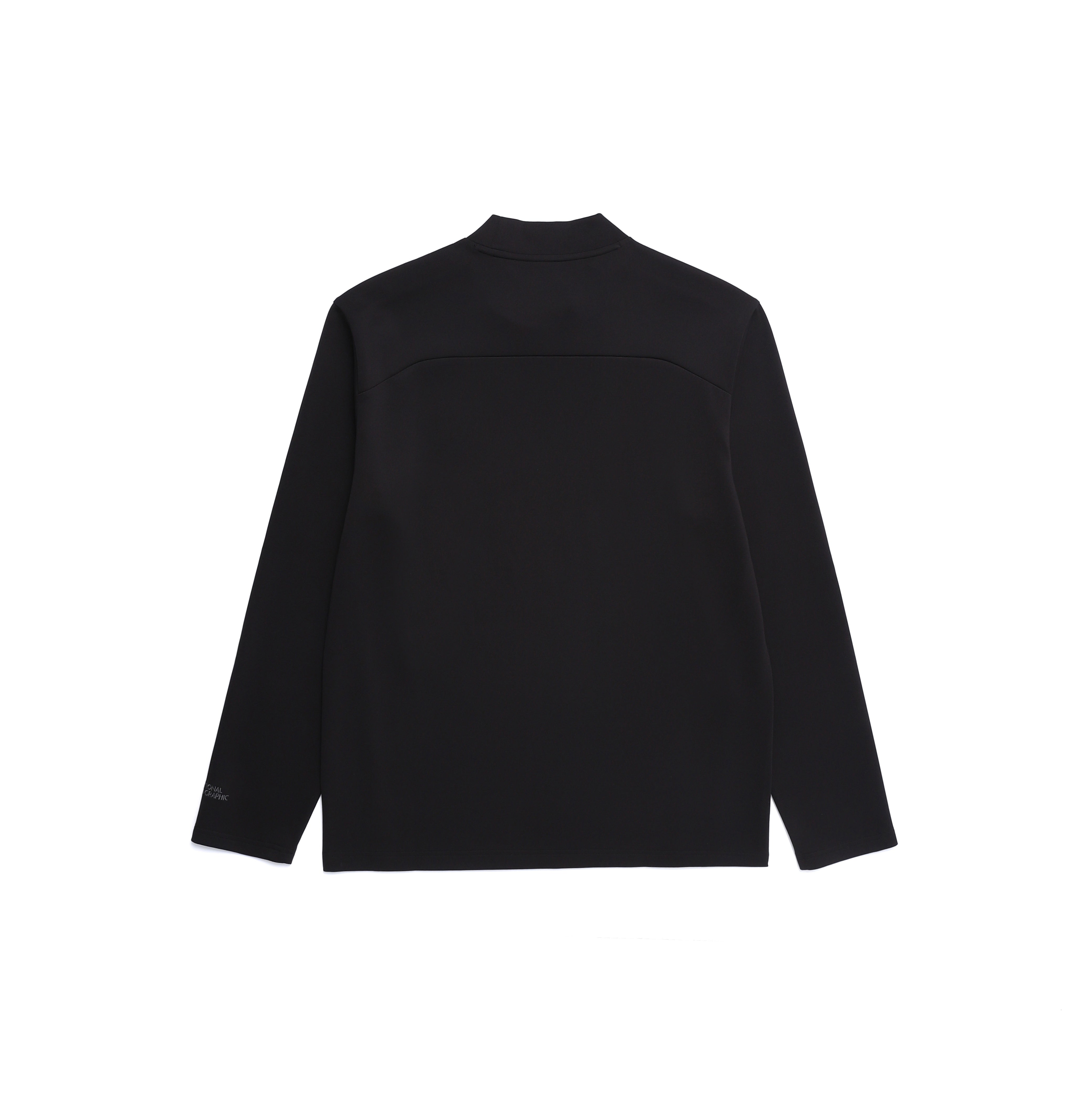HALF-NECK LONG SLEEVE T-SHIRT BLACK