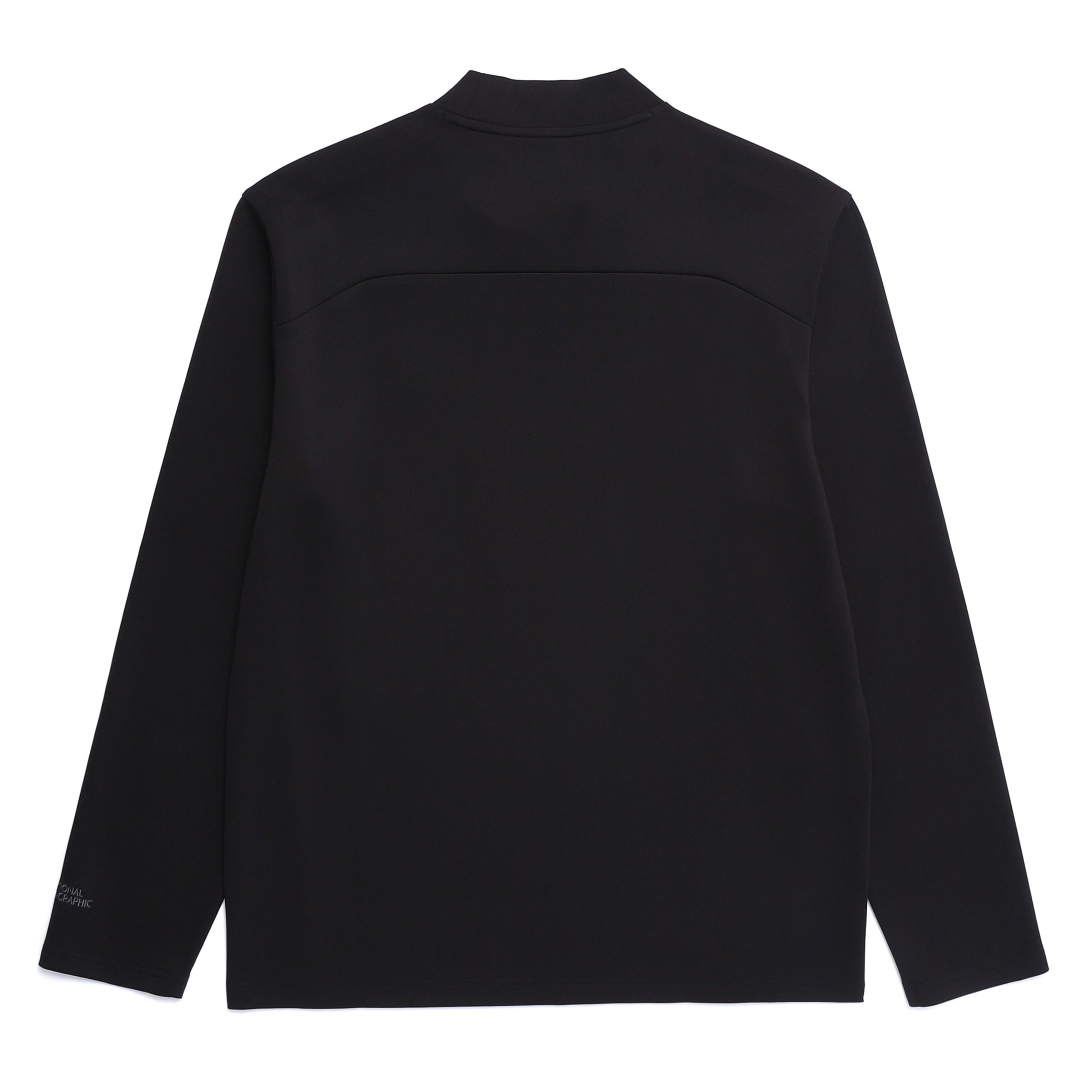 HALF-NECK LONG SLEEVE T-SHIRT BLACK