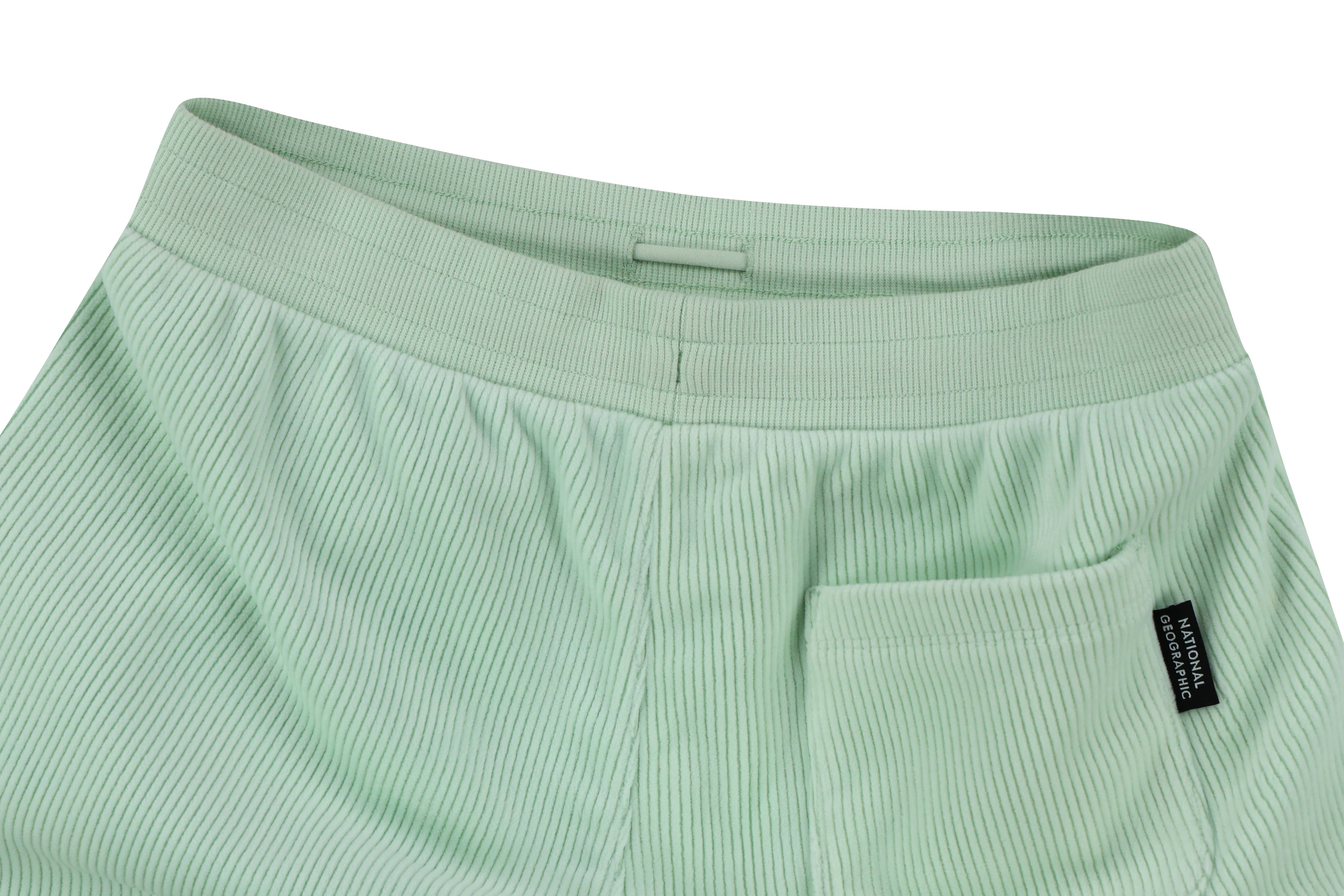 KIDS CORDUROY WIDE-FIT TRAINING PANTS LIGHT MINT