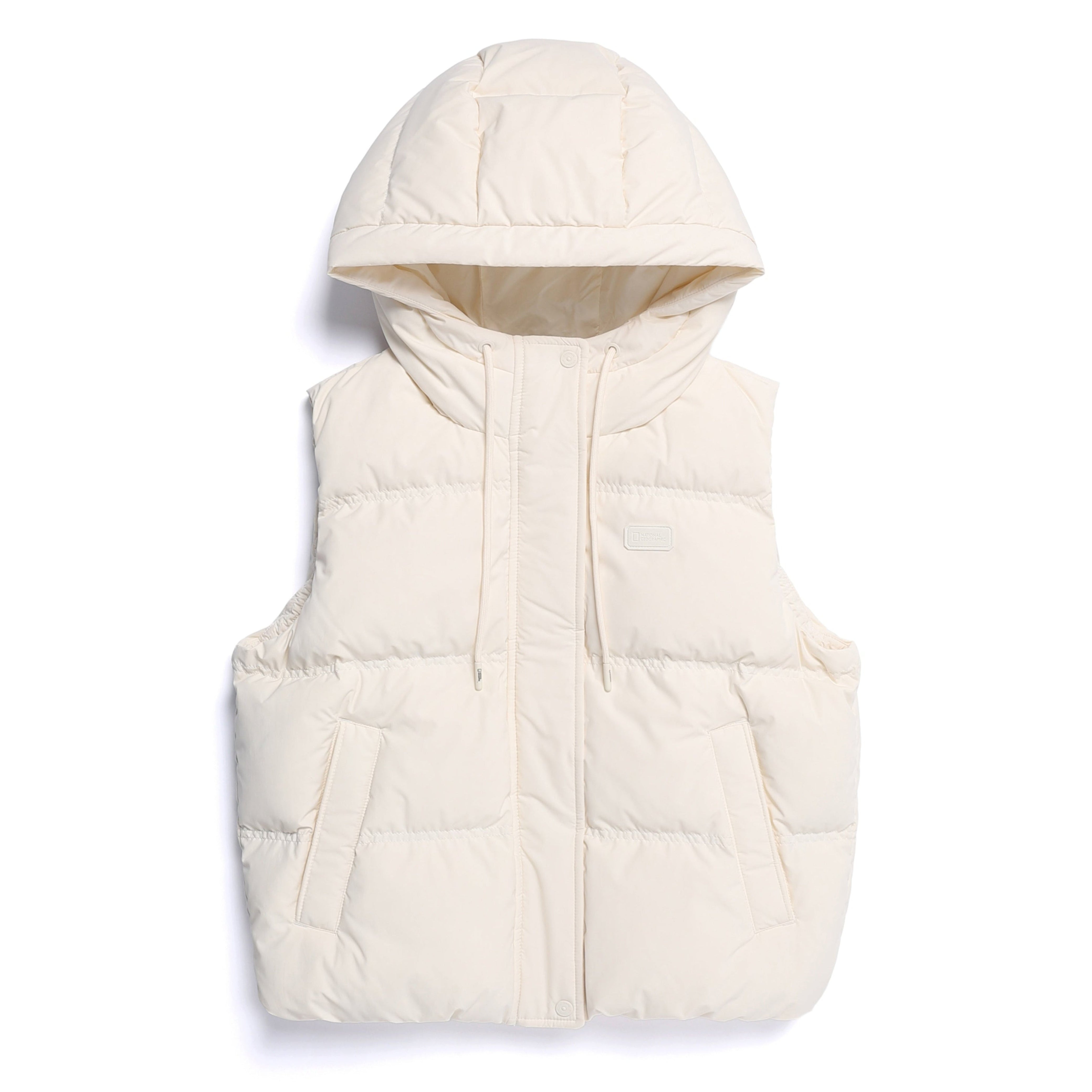 WOMEN CRASSA HOODIE DUCK DOWN VEST IVORY