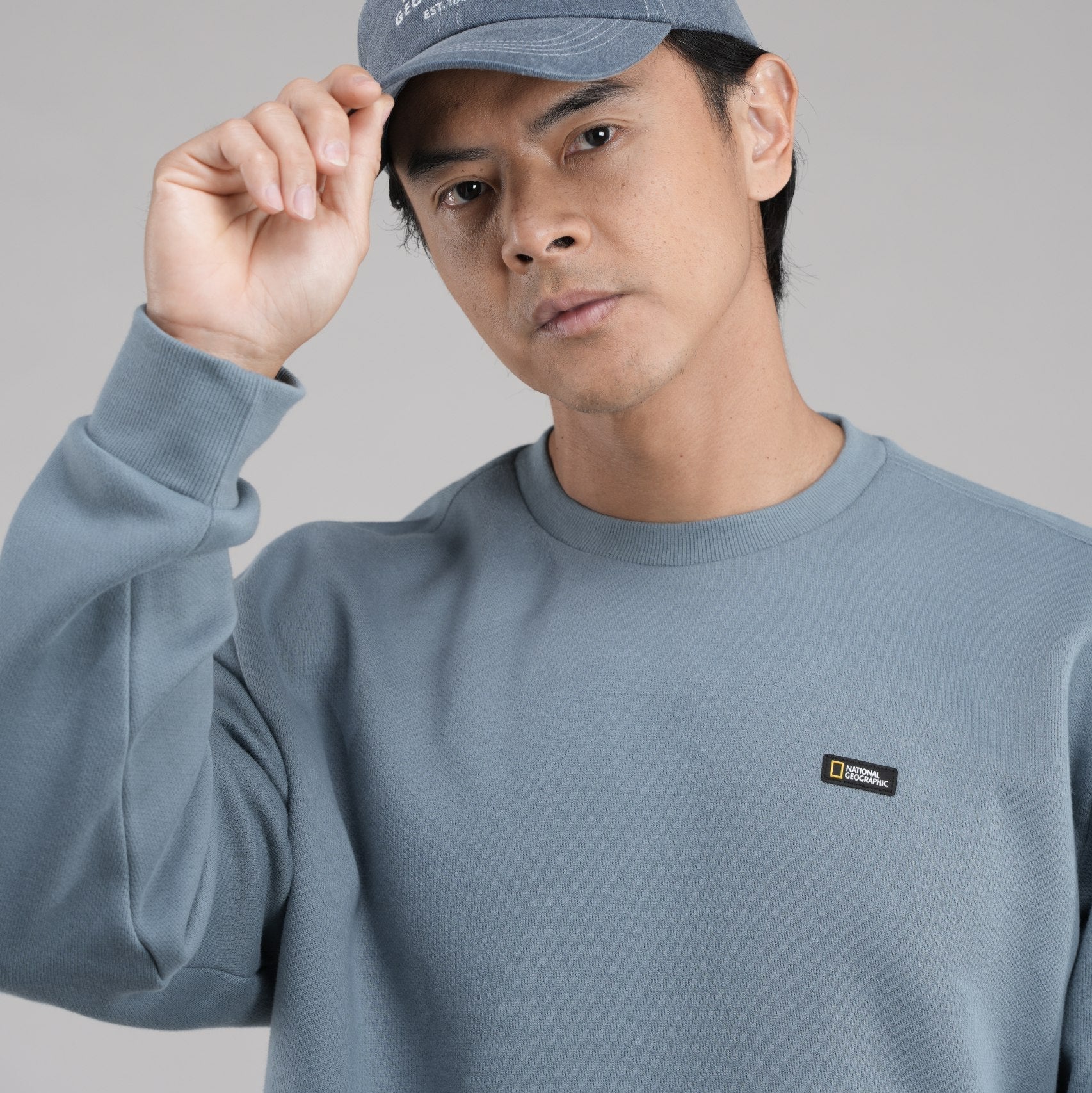LEUCOS LOGO ARTWORK SWEATSHIRT STEEL BLUE