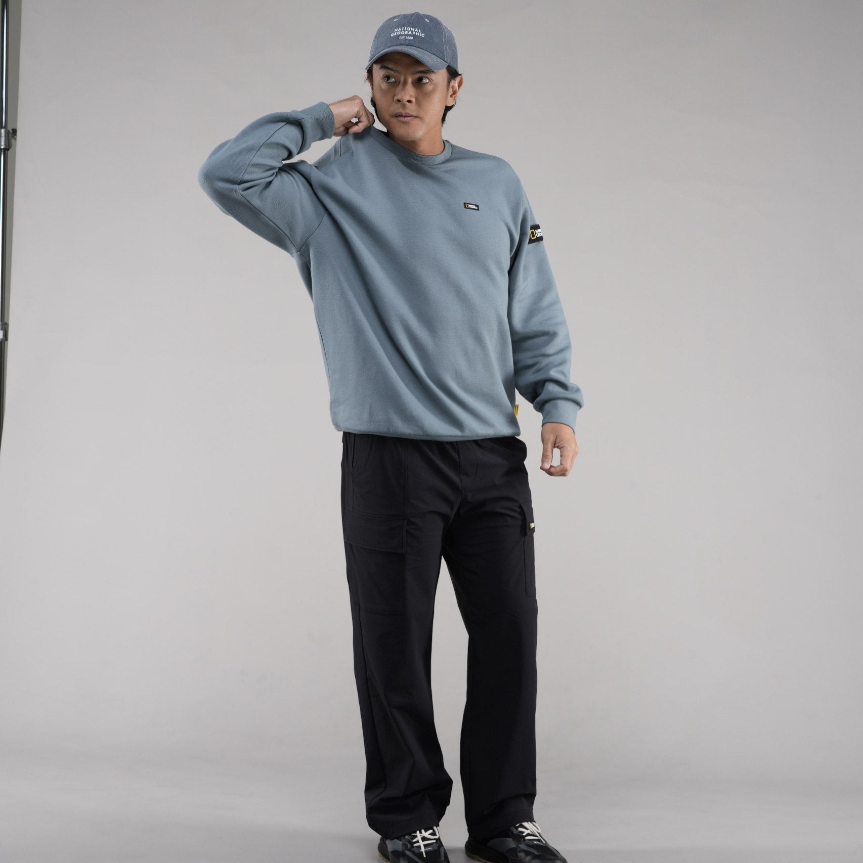LEUCOS LOGO ARTWORK SWEATSHIRT STEEL BLUE