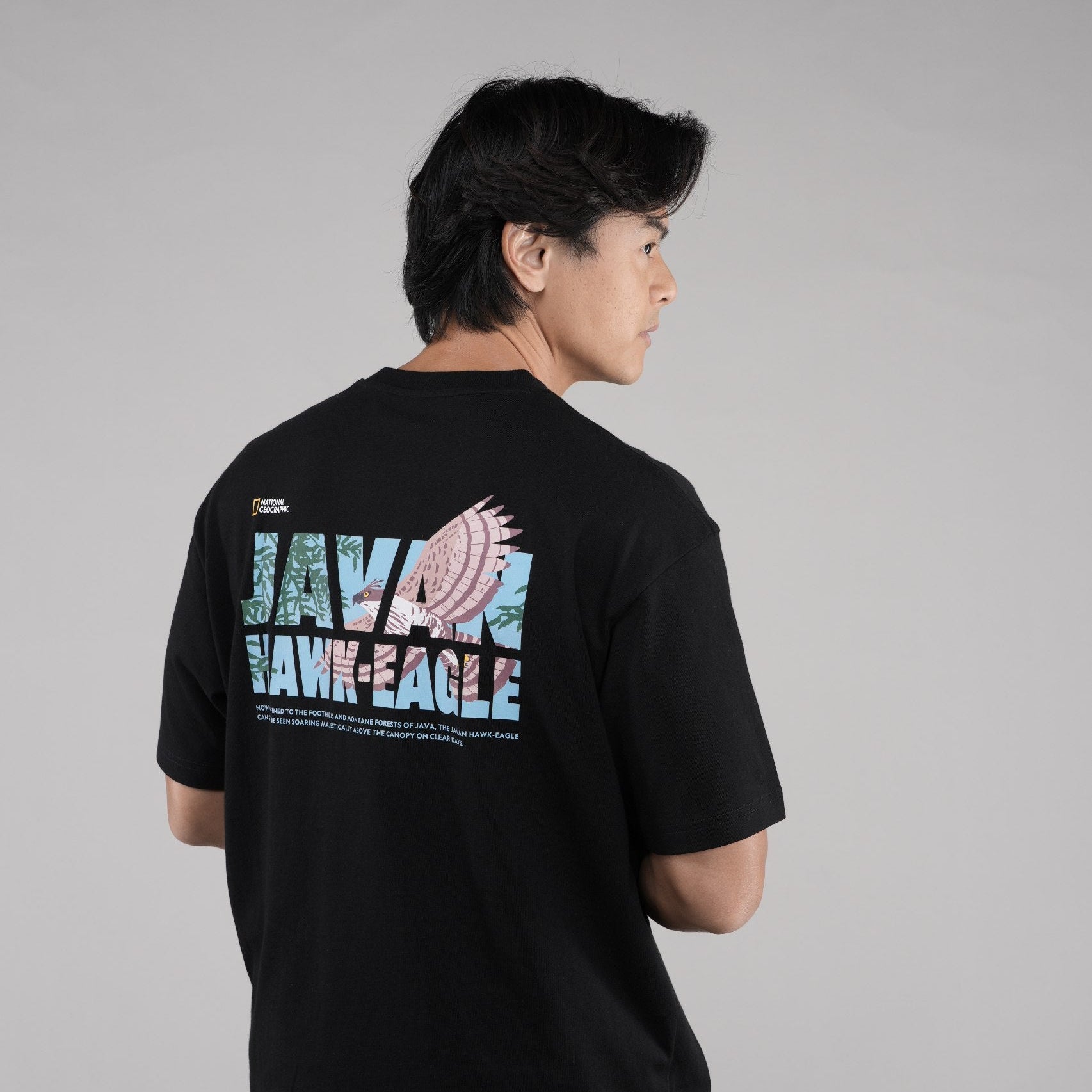 INDONESIA EAGLE GRAPHIC T-SHIRT (SEMI OVER FIT) BLACK