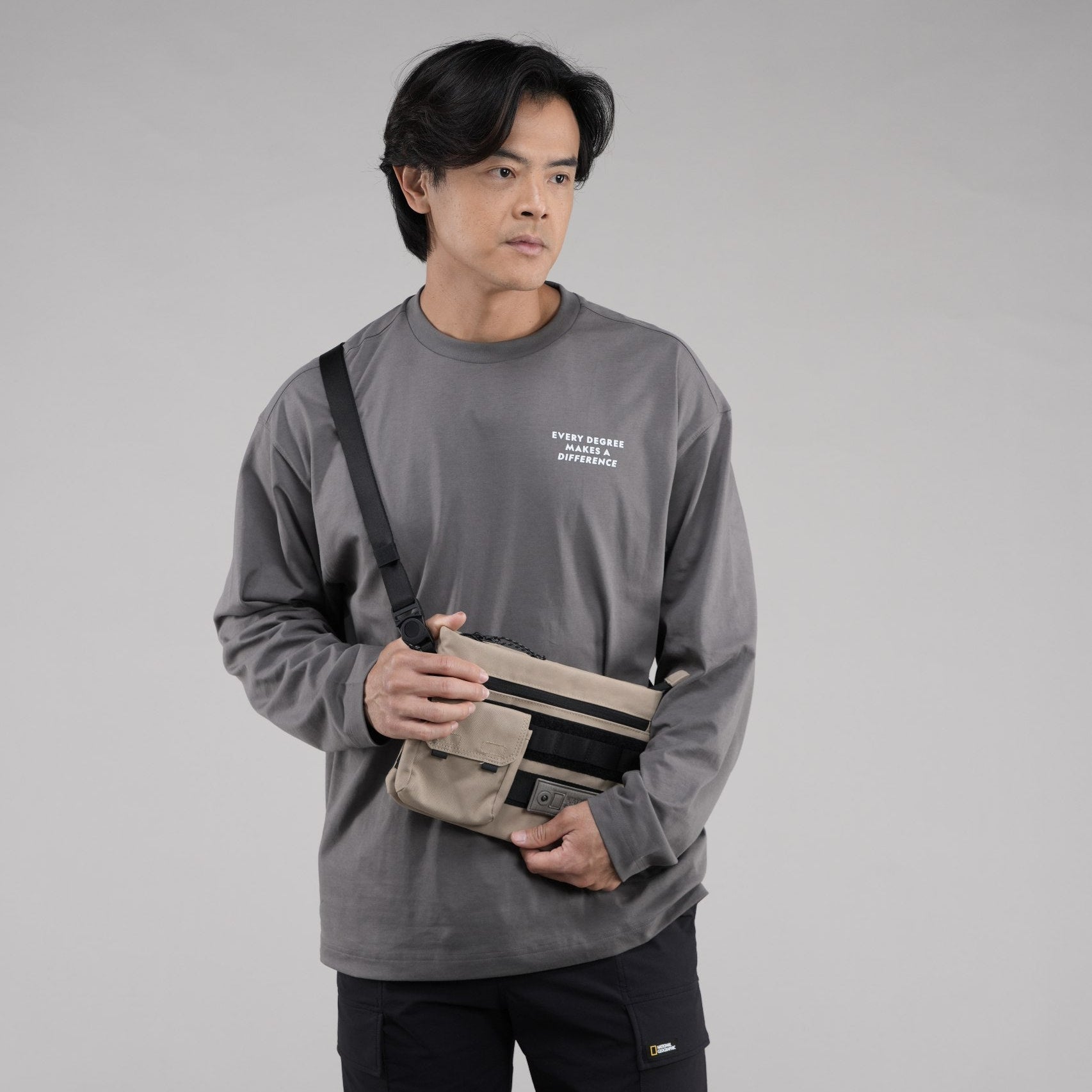 GLACIER CONCEPT GRAPHIC L/TEE STONE GREY